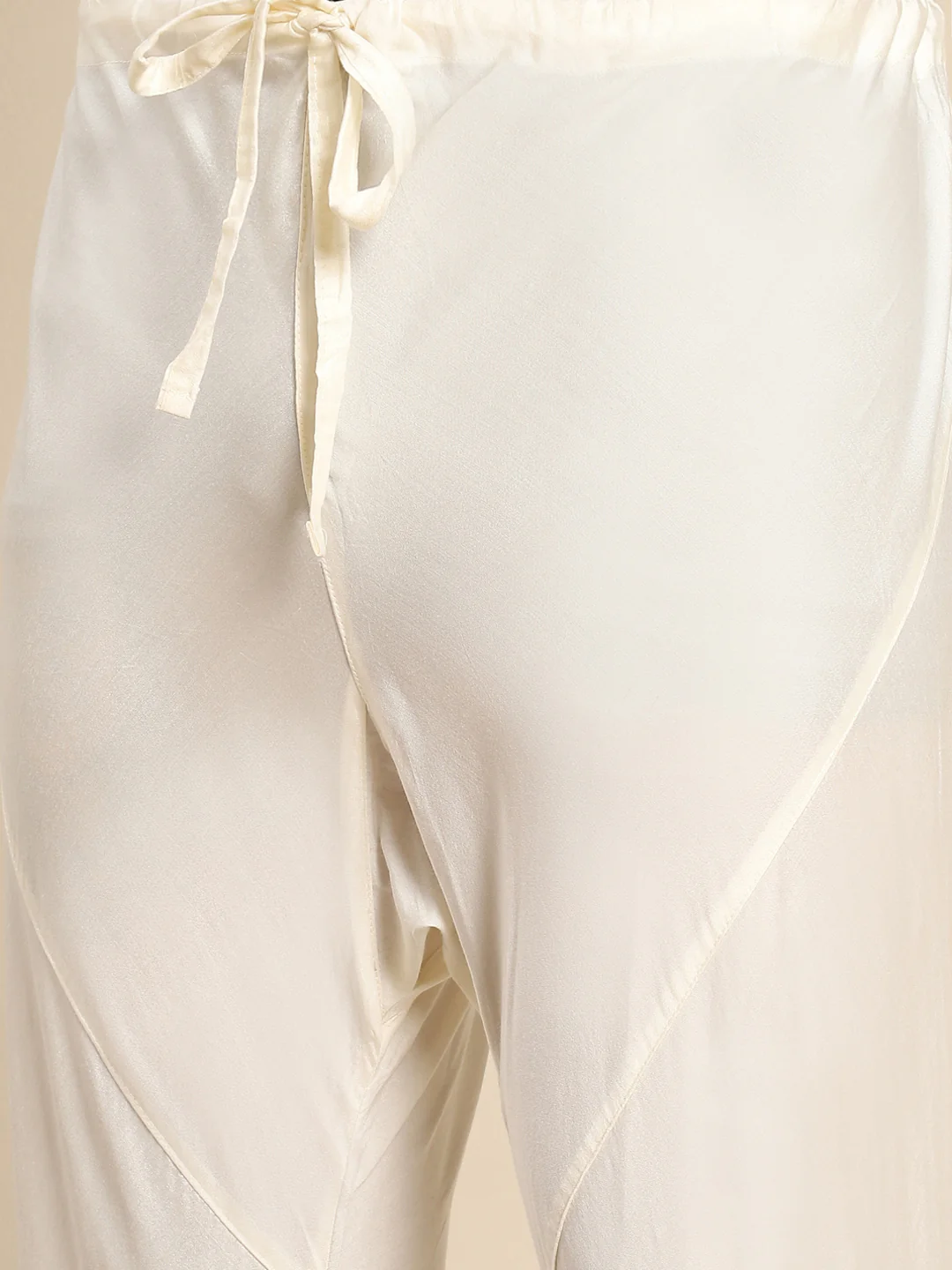 Mint Green Silk Blend Kurta Churidar Set - Image 5