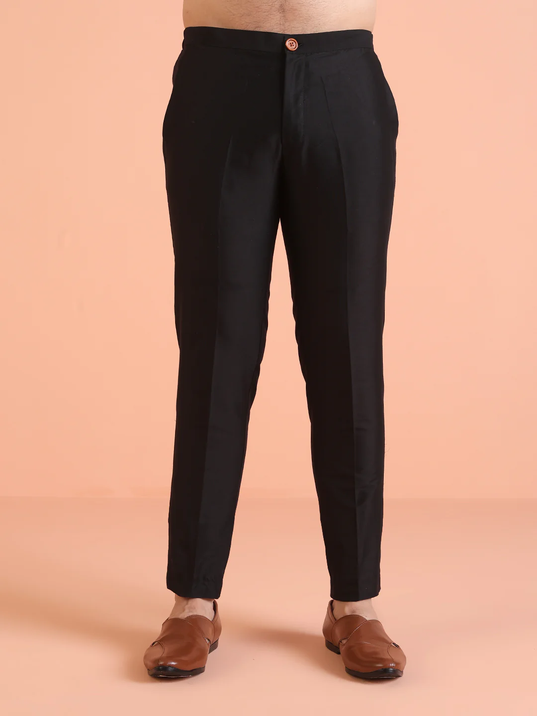 Black Cotton Blend Printed Kurta Trouser Set - Image 6