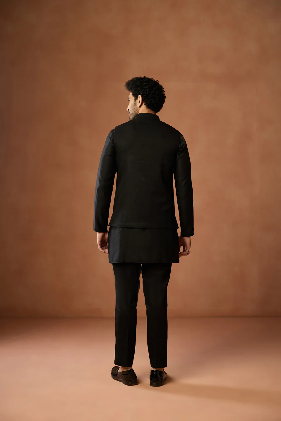 Black Embroidered Mens Jacket - Image 4