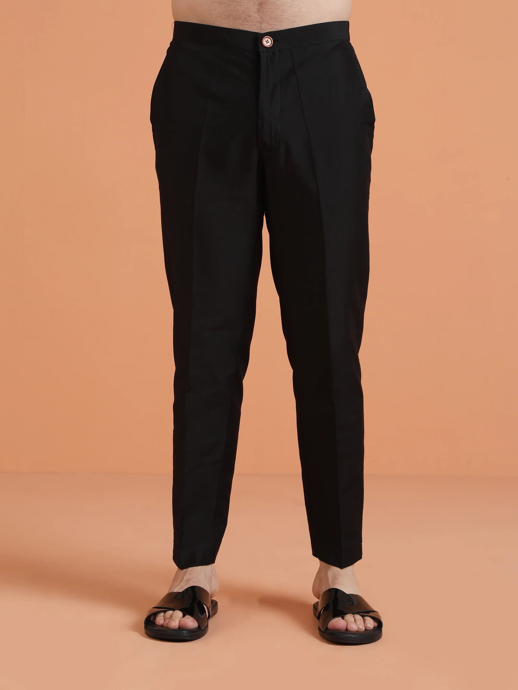 Black Embroidered Kurta with Black Trouser Set - Image 6