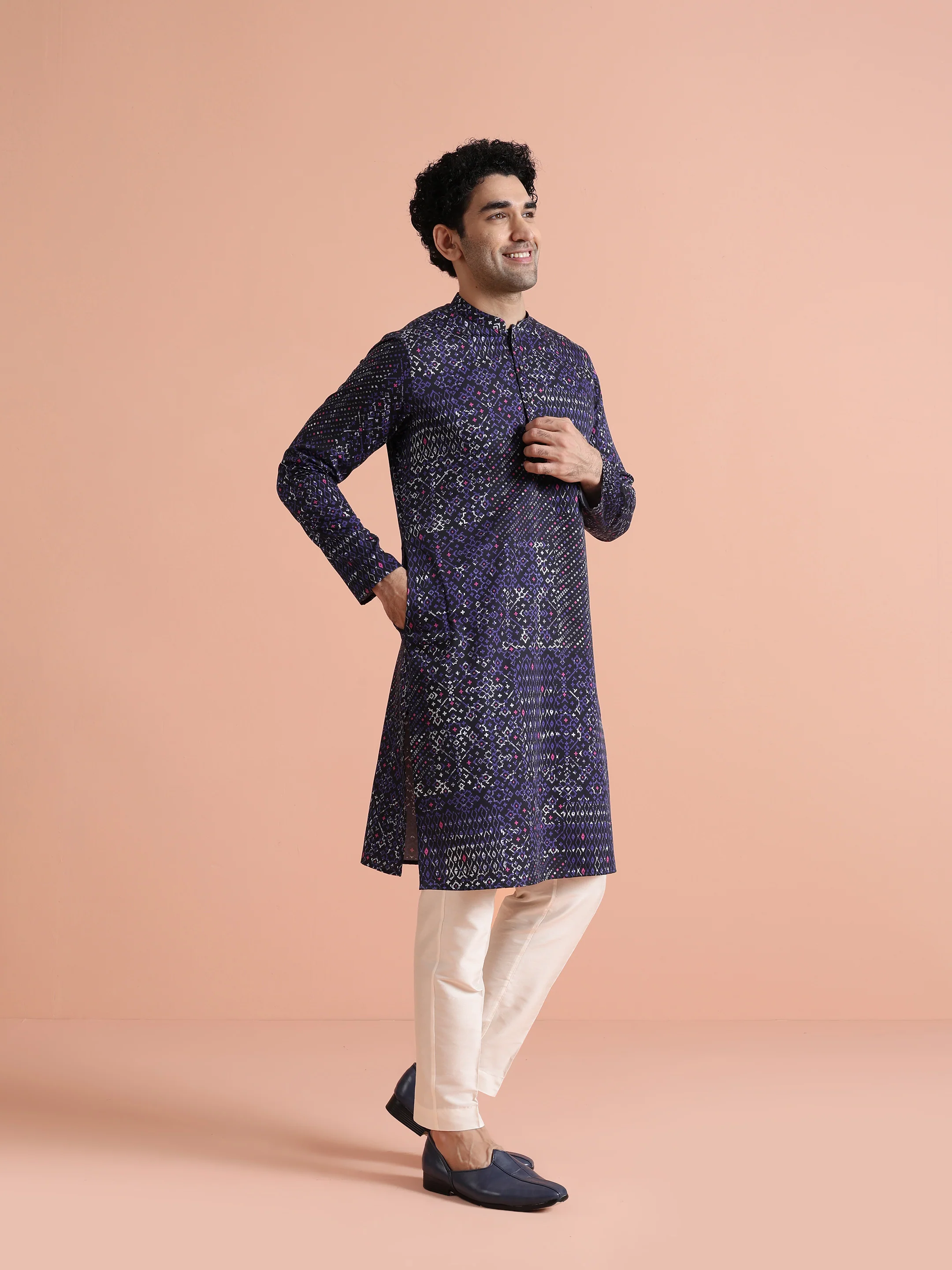 Black & Purple Geometric Printed - Image 4