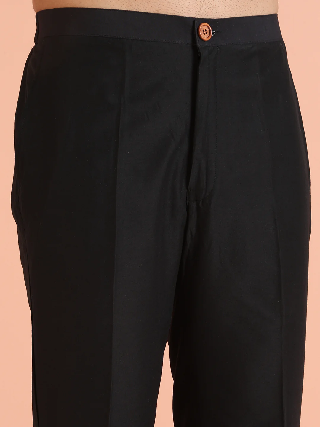 Black Silk Blend Jacquard Embroidered Kurta Trouser Set - Image 6