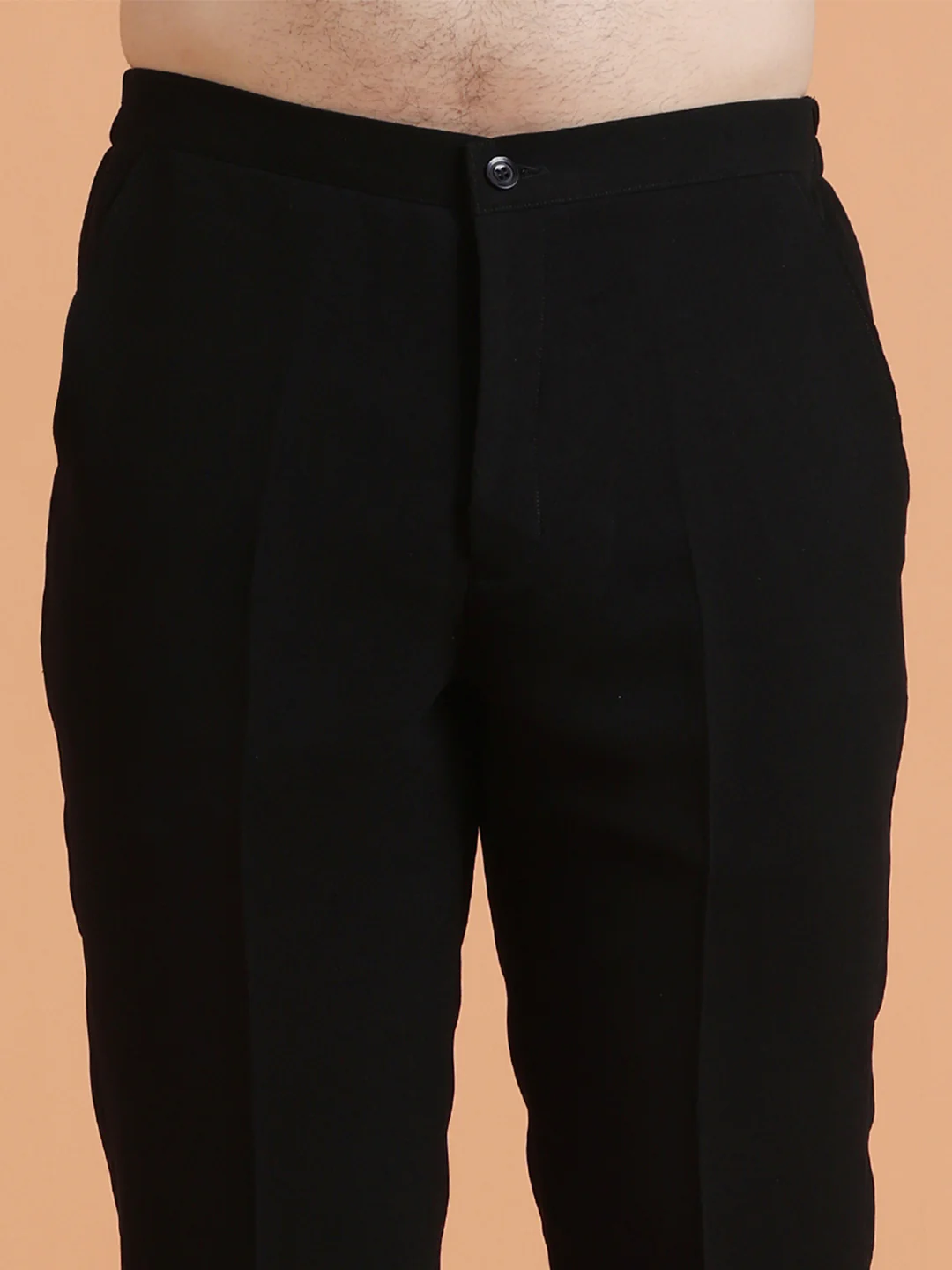 Black TR Suiting Solid Trouser - Image 5