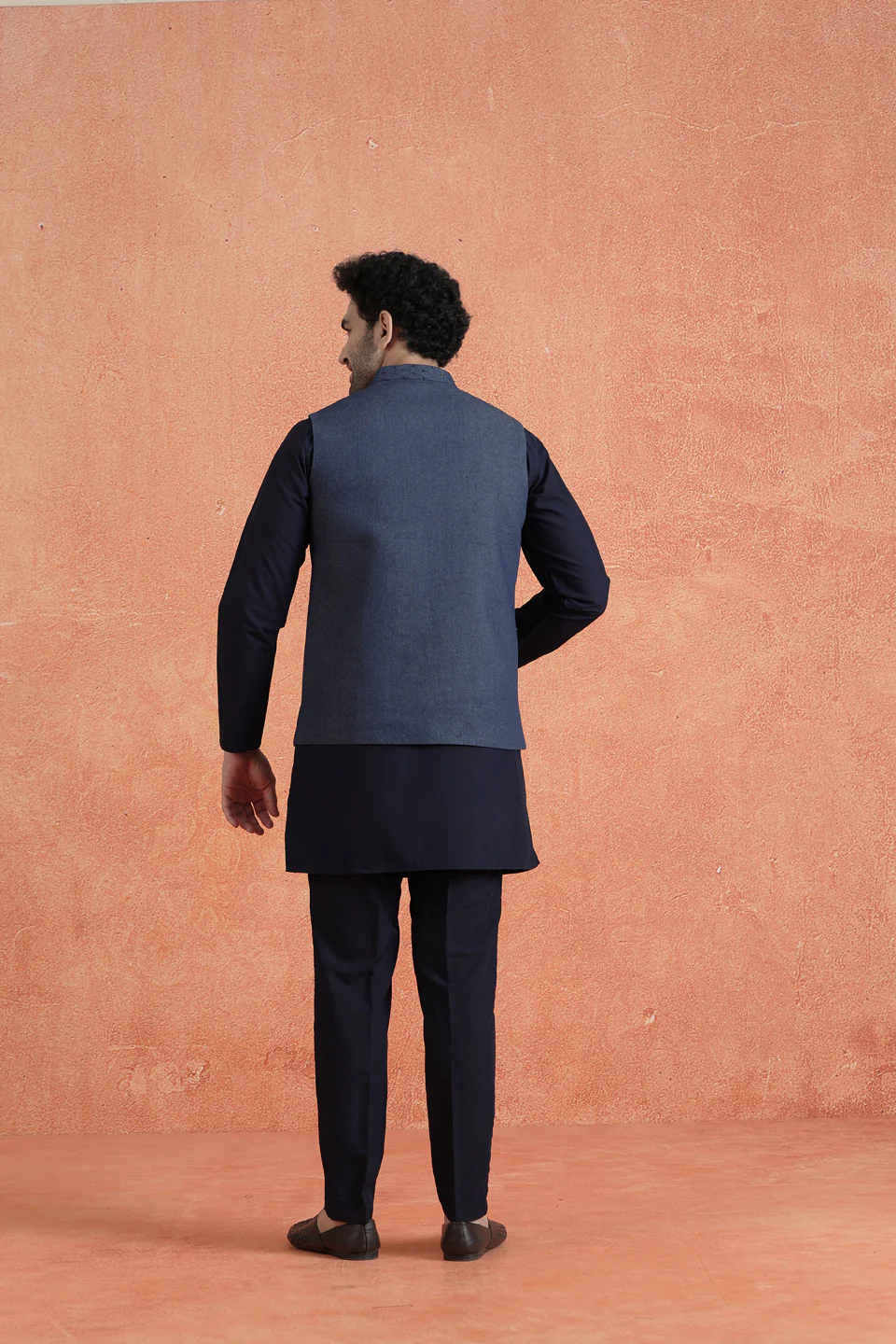 Blue Denim Embellished Jacket - Image 4