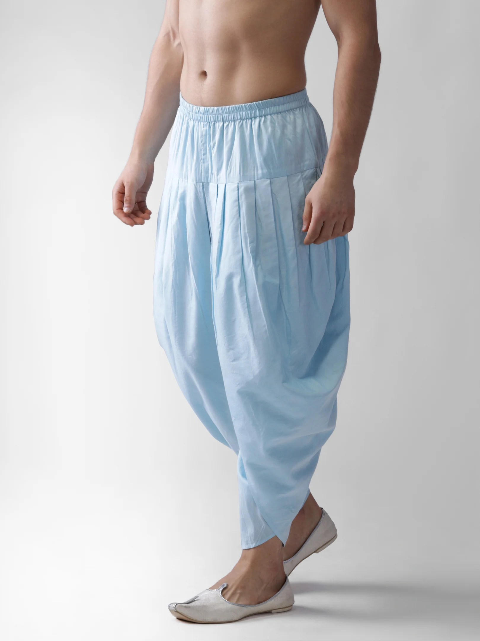 Light Blue Dhoti â€“ Comfortable Traditional Ethnic Bottomwear - Image 2