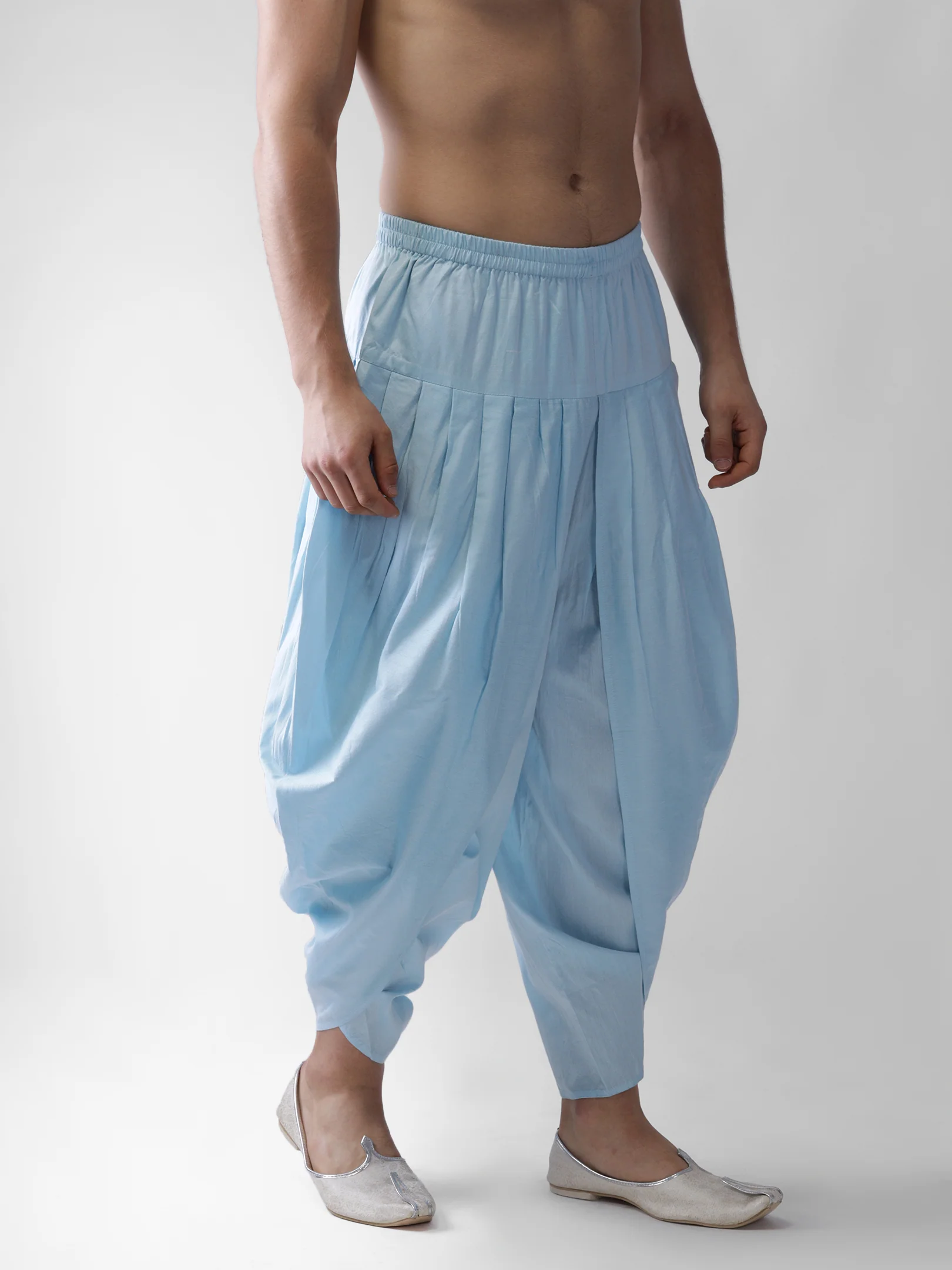 Light Blue Dhoti â€“ Comfortable Traditional Ethnic Bottomwear - Image 3