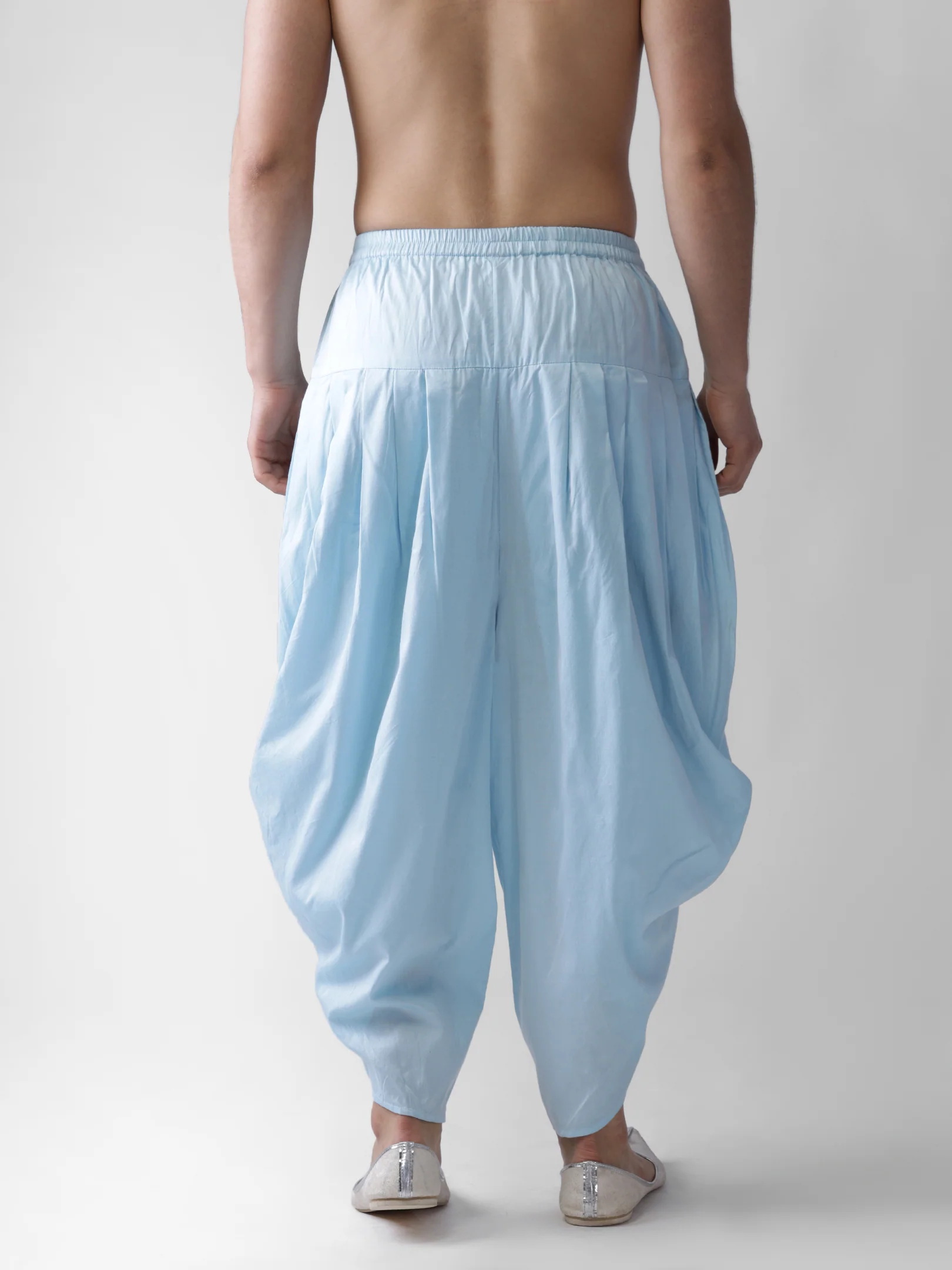 Light Blue Dhoti â€“ Comfortable Traditional Ethnic Bottomwear - Image 4