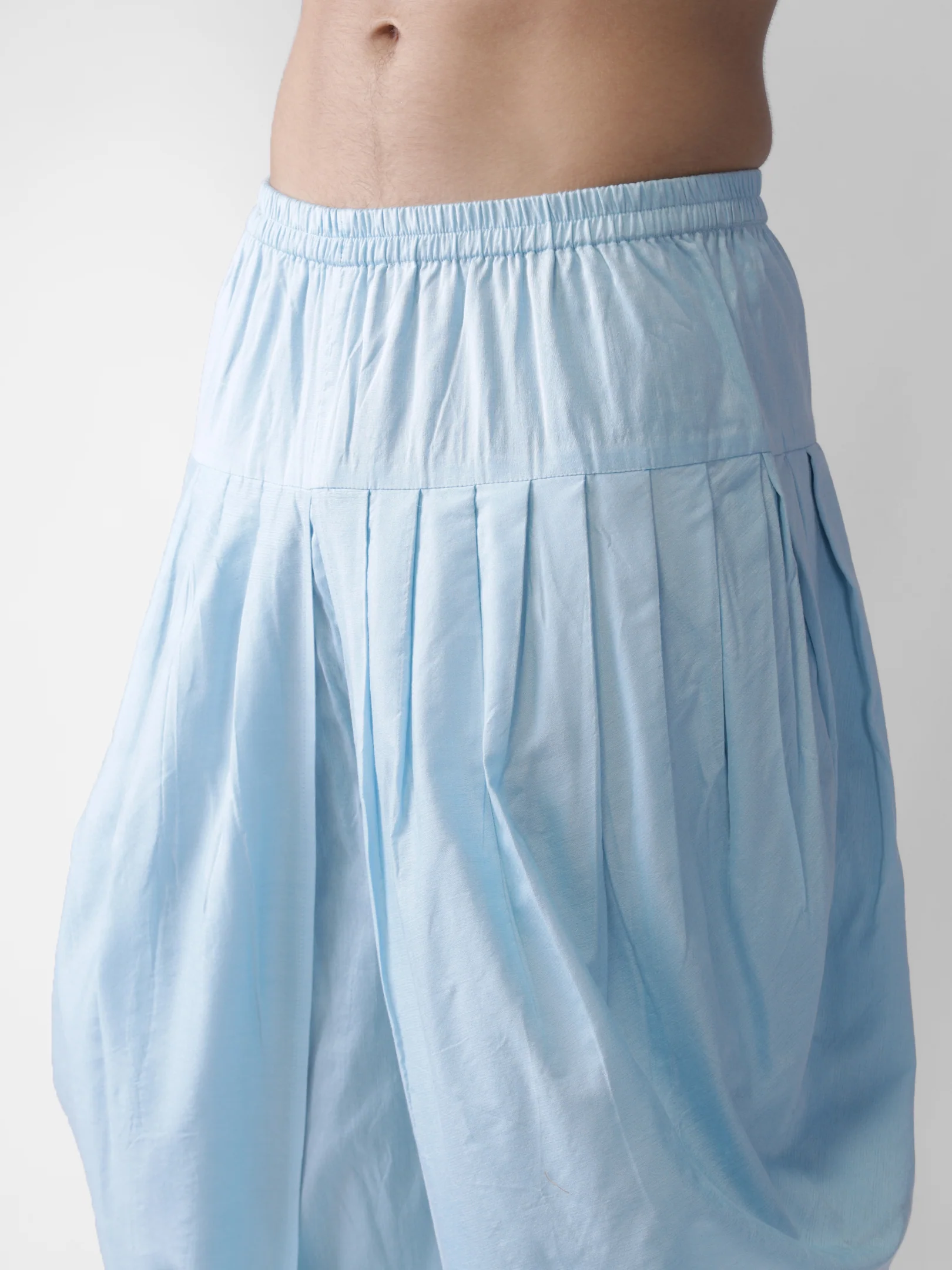 Light Blue Dhoti â€“ Comfortable Traditional Ethnic Bottomwear - Image 5