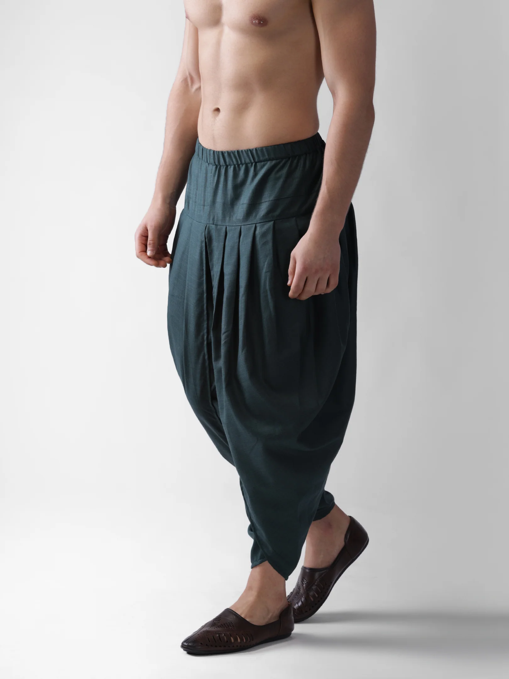 Men's Green Dhoti - Image 2