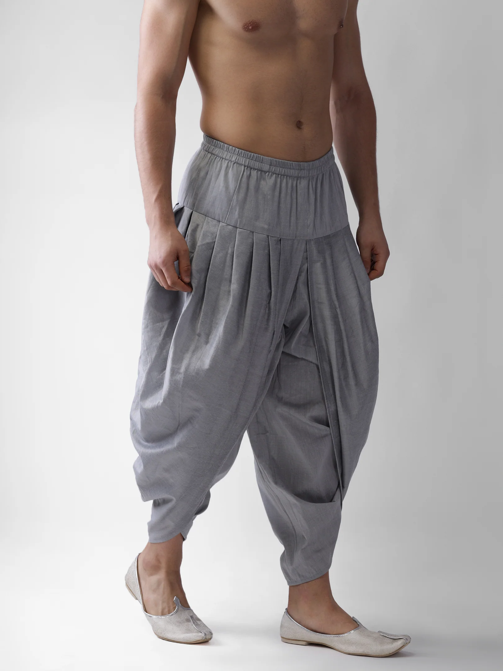 Men's Grey Dhoti - Image 3
