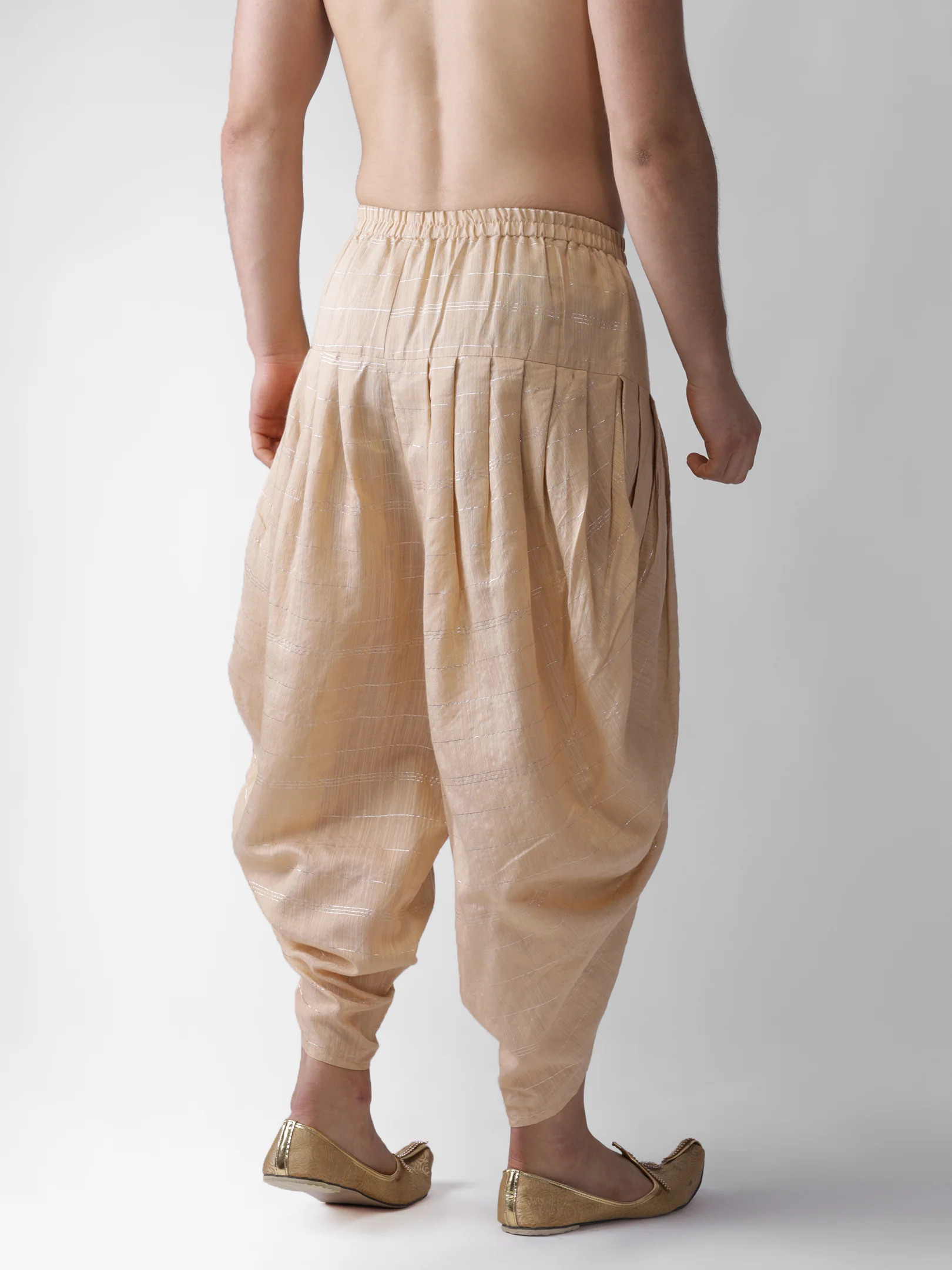 Men's Beige Dhoti - Image 4