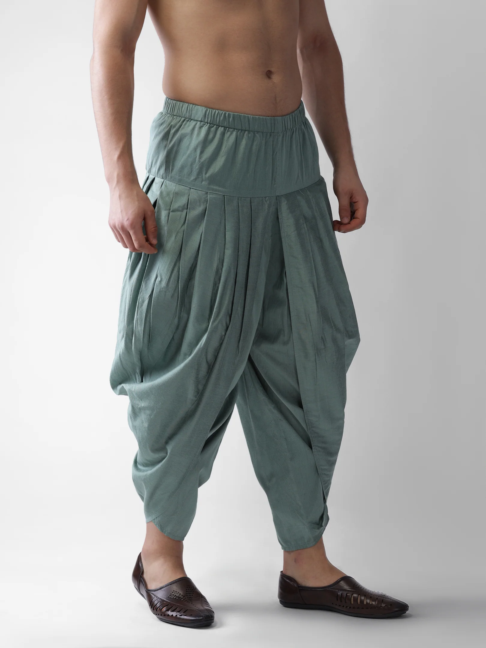 Men's Green Dhoti - Image 3