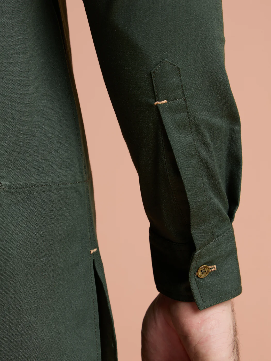 Dark Green Denim Solid Pathani Kurta - Image 7