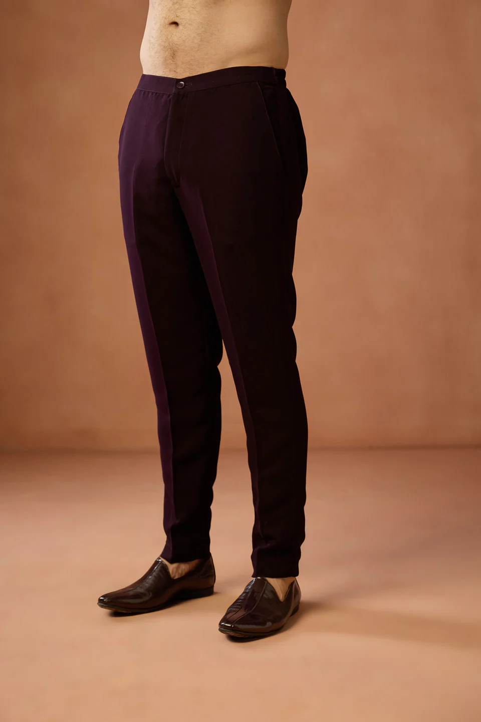 Dark Wine Slim Fit Trouser - Image 2