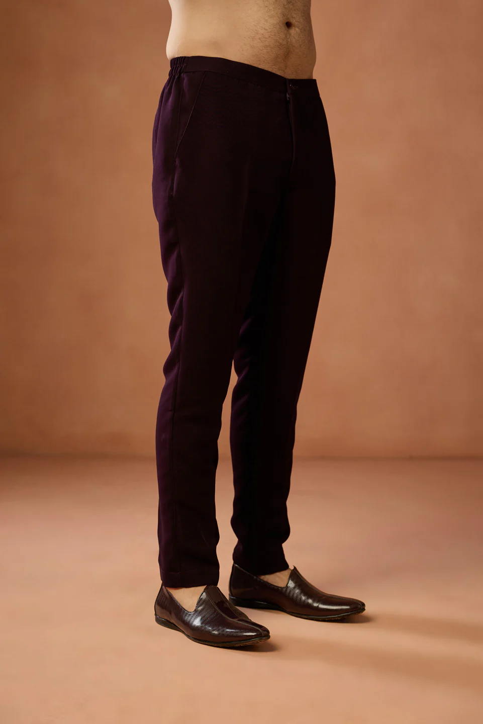 Dark Wine Slim Fit Trouser - Image 3