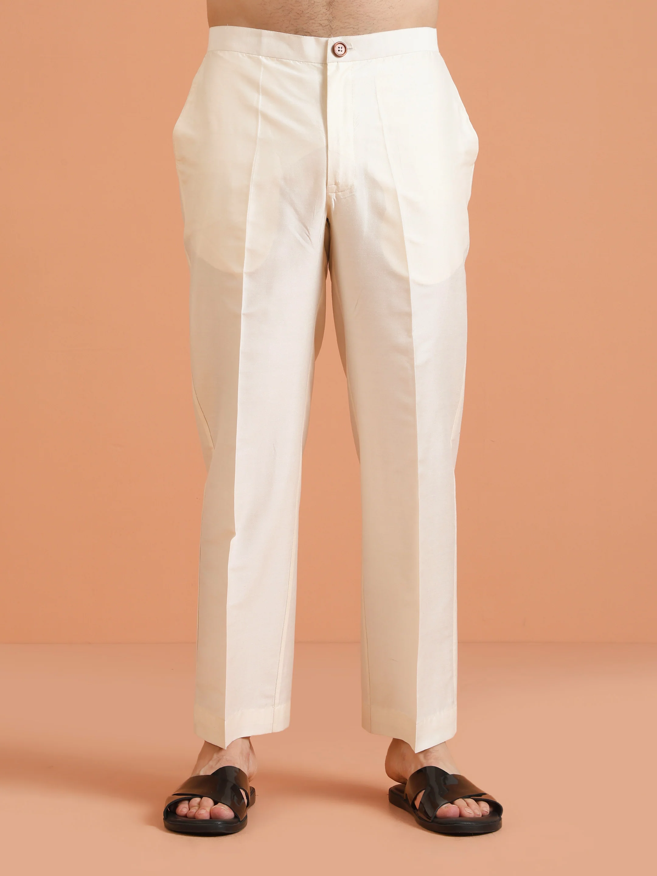 Ivory Embroidered Kurta Trouser Set - Image 5