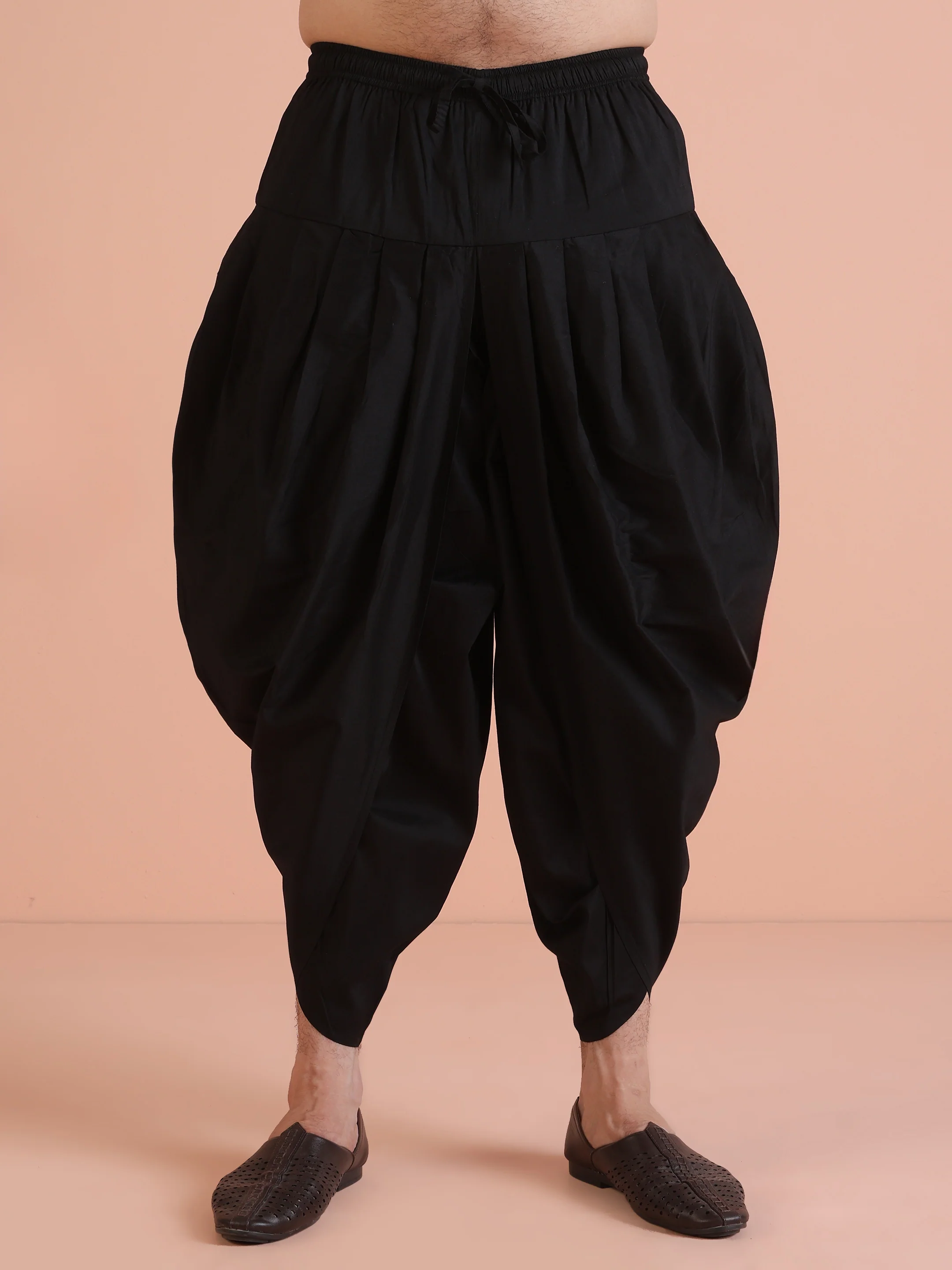 Black Printed Jacket Kurta Dhoti Set - Image 7