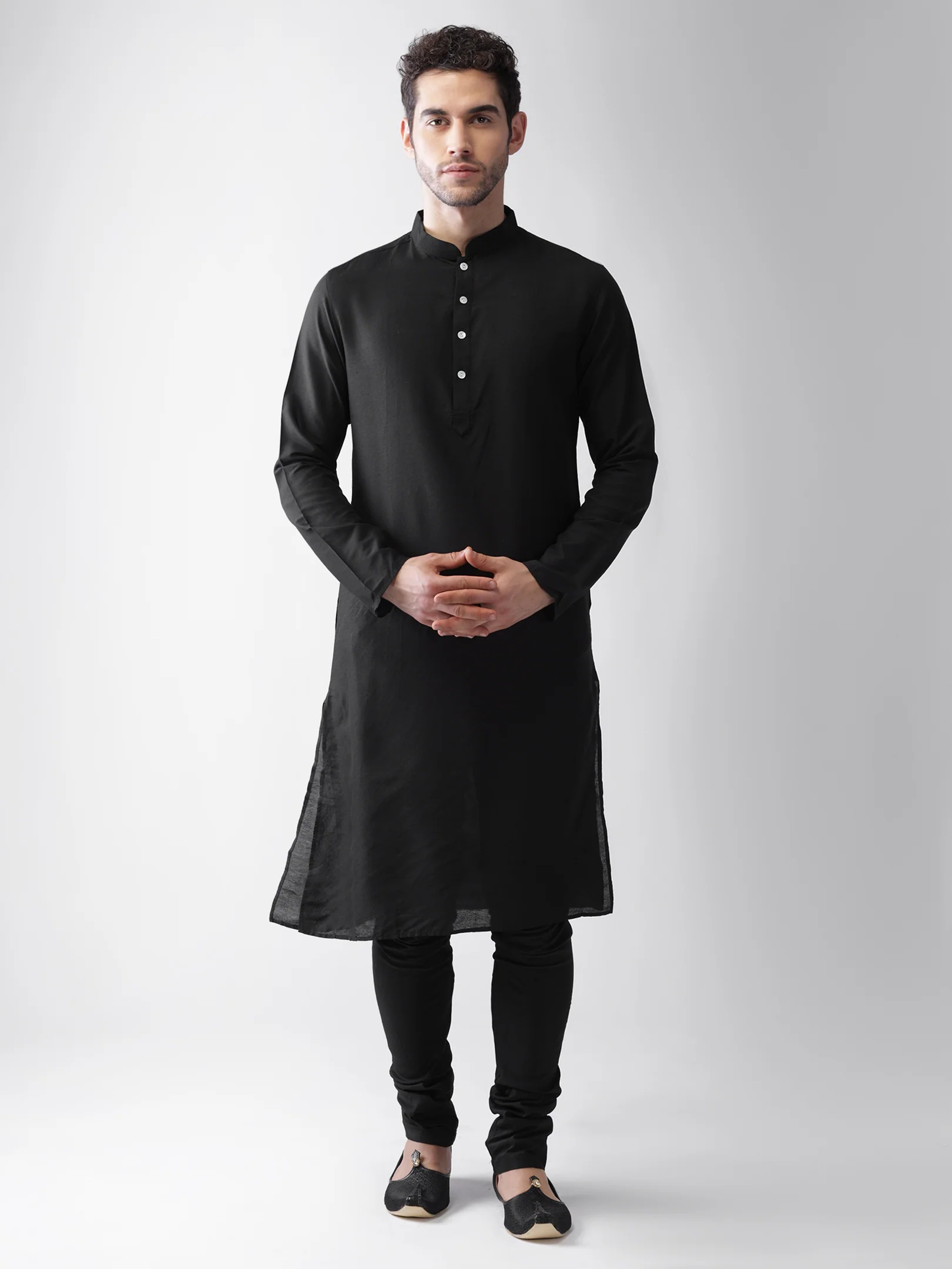 Men's Multi-Color Kurta Jacket Churidar Set - Image 6
