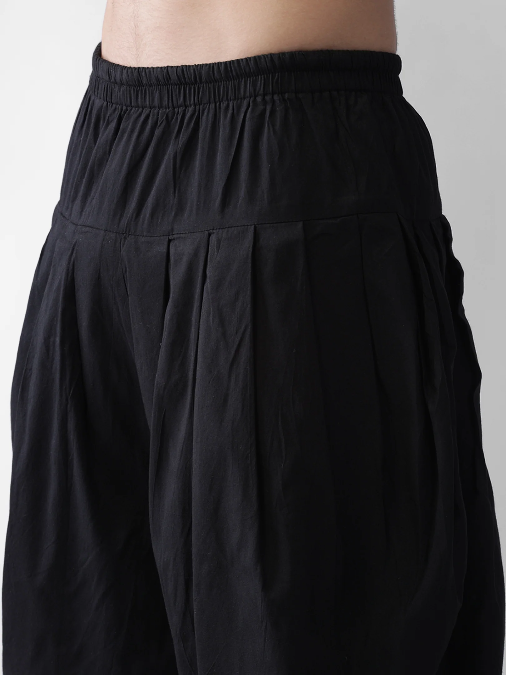 Men's Black Kurta Jacket Dhoti Set - Image 7