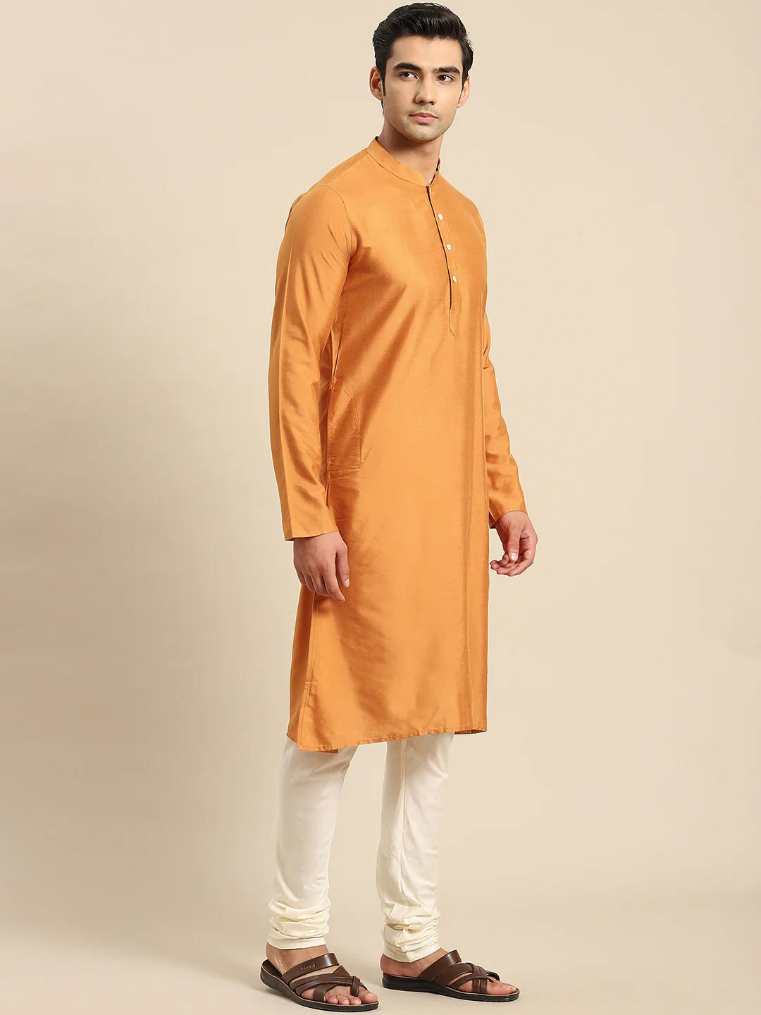 Kisah Men Red Kurta Jacket Set - Image 7