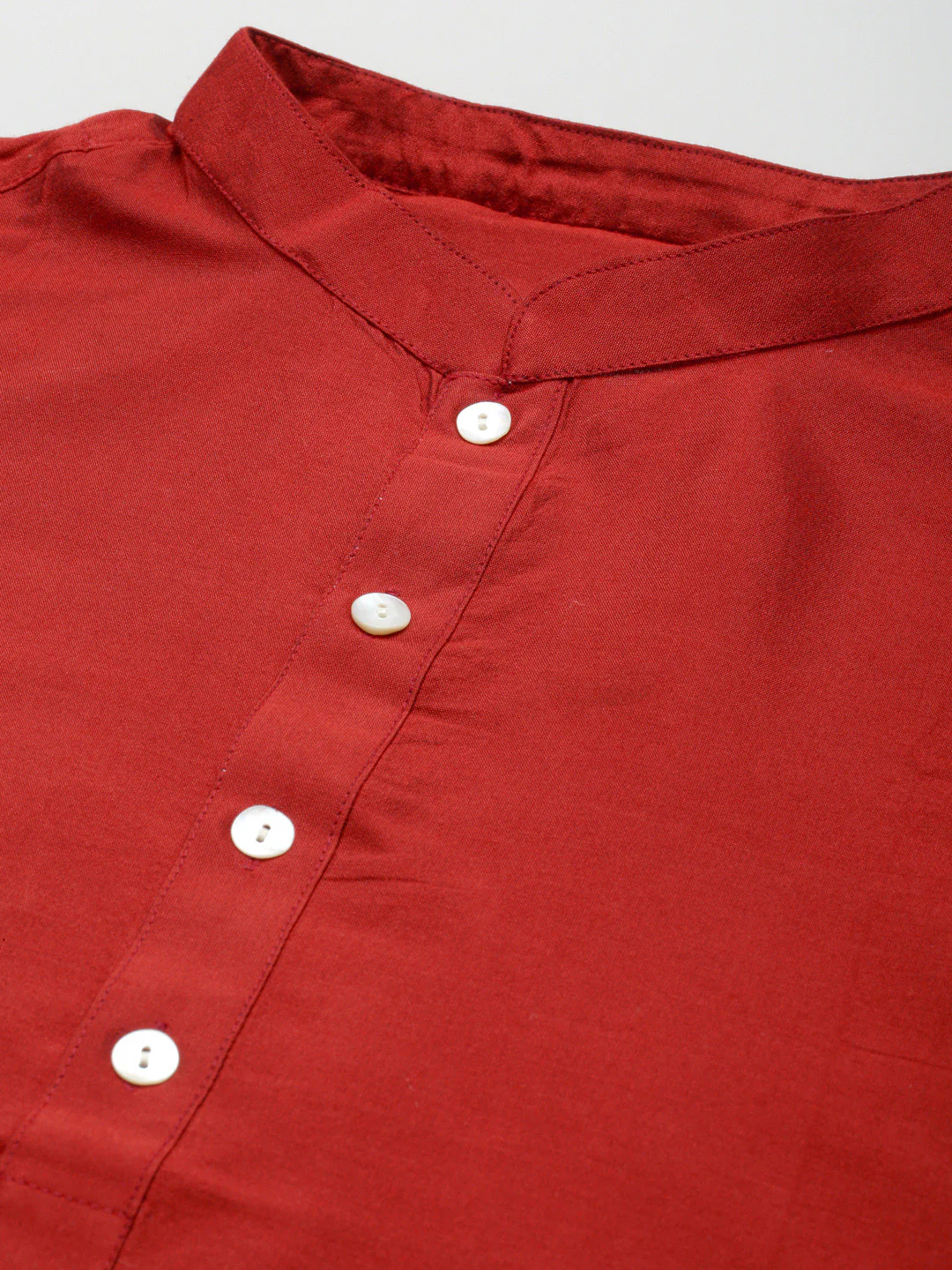 Kisah Men's Red Indowestern Set With Kurta and Churidar - Image 4