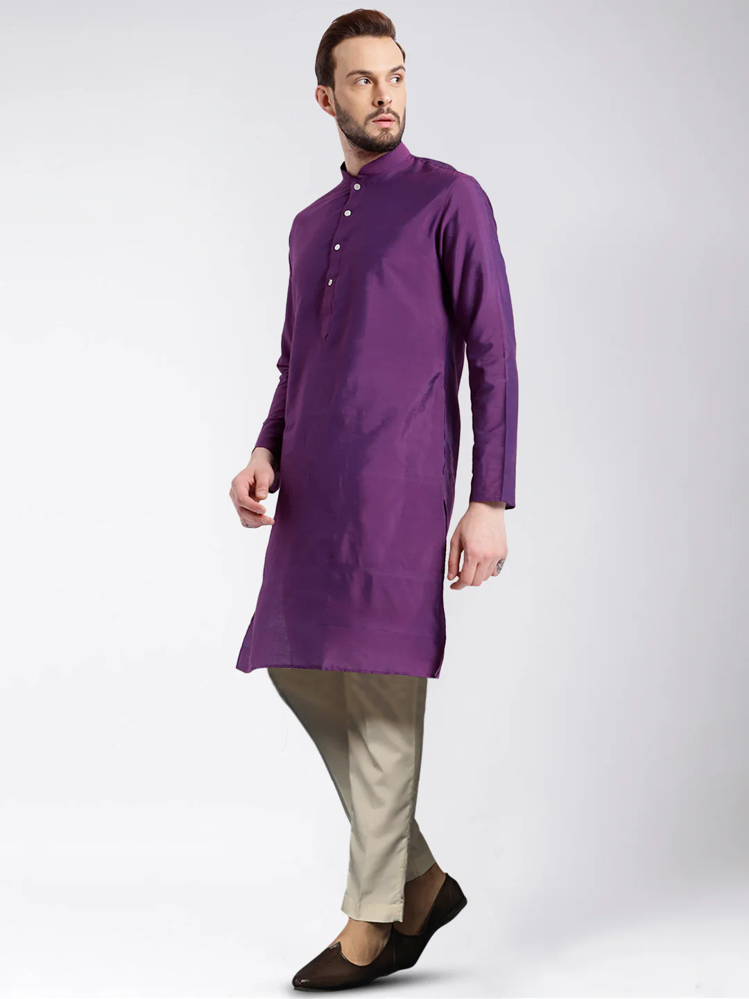 Men's Purple Kurta - Image 3