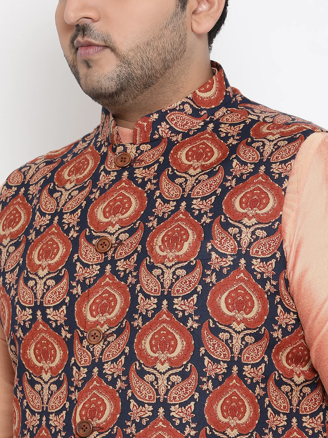 Men's Multi Kurta Churidar Jacket Set - Image 4