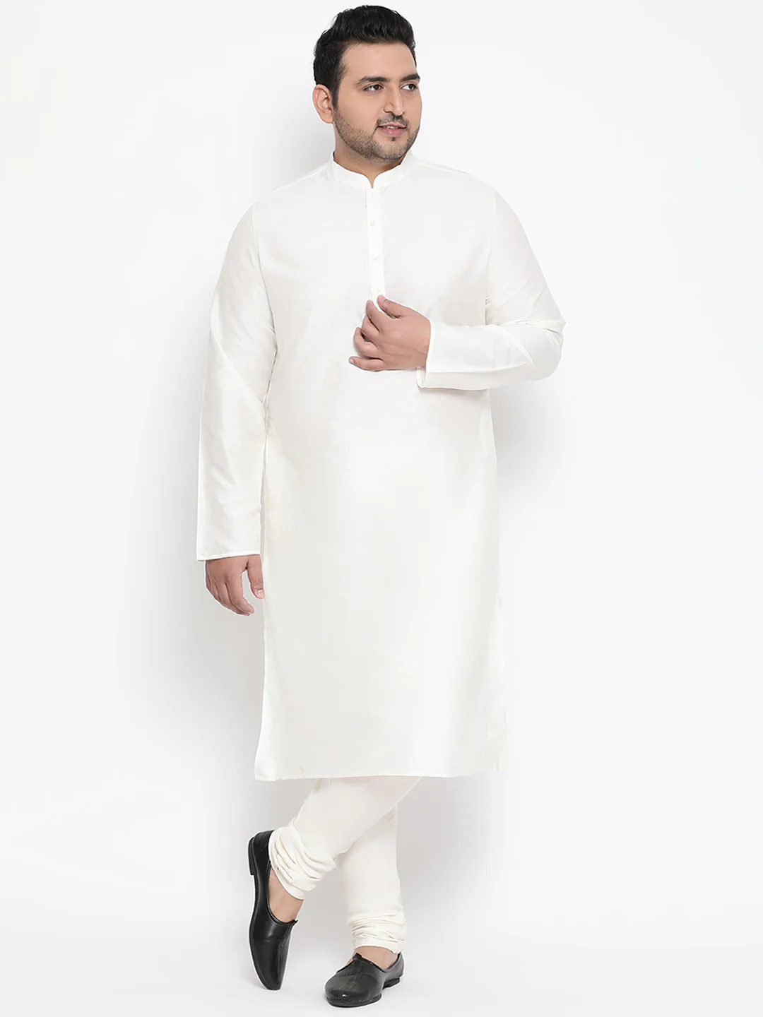 Men's Green Kurta Churidar Jacket Set - Image 6