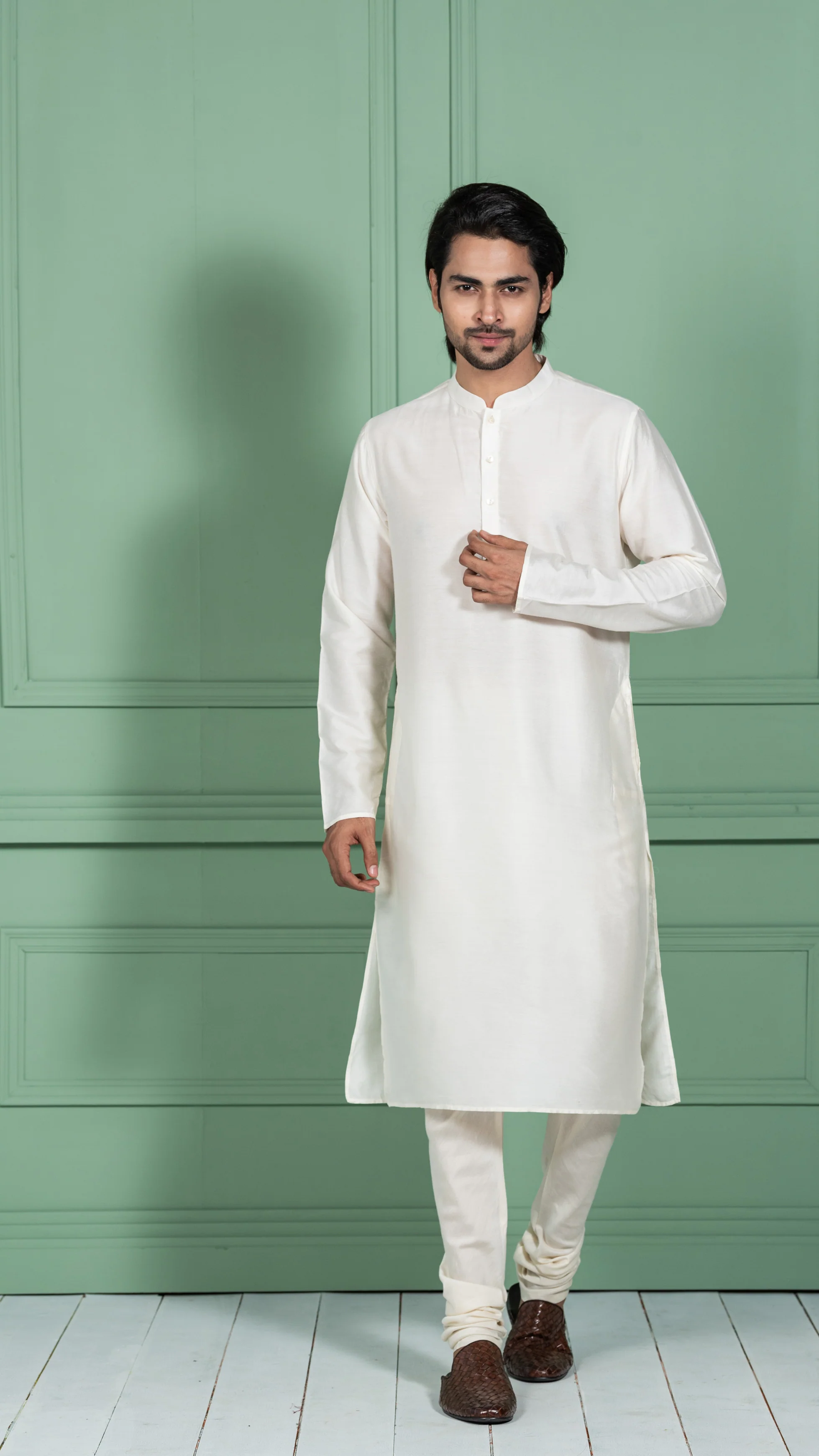 Kisah Men Blue Kurta Jacket Set - Image 6