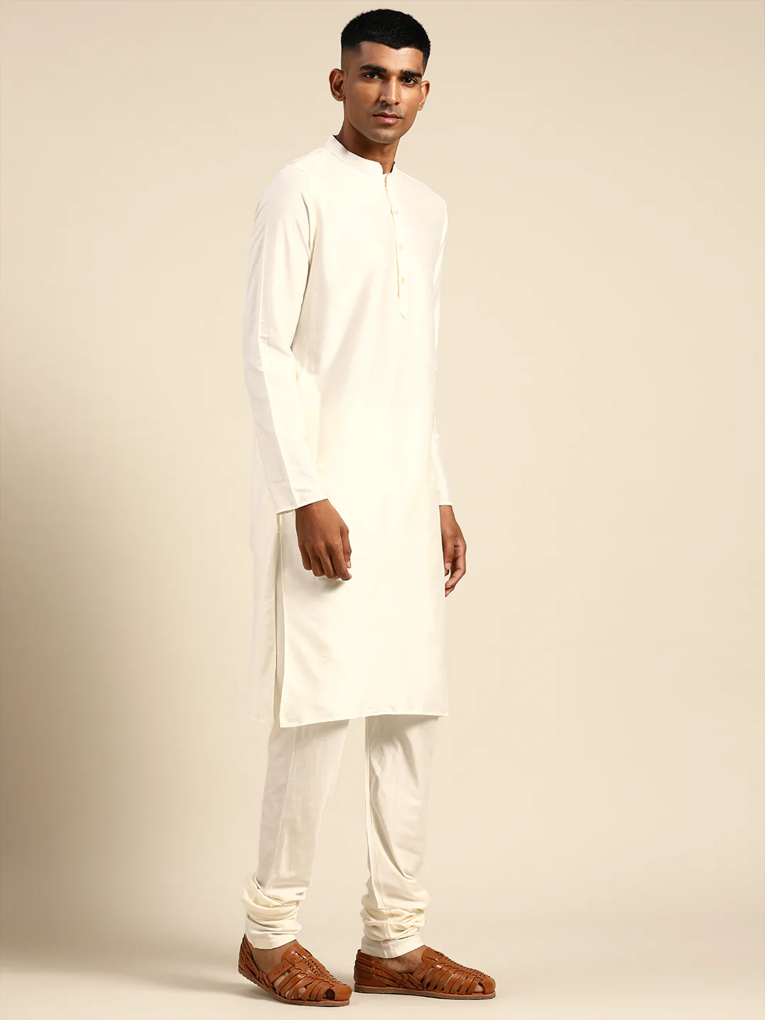 Kisah Men Green Color Kurta Jacket Set - Image 3