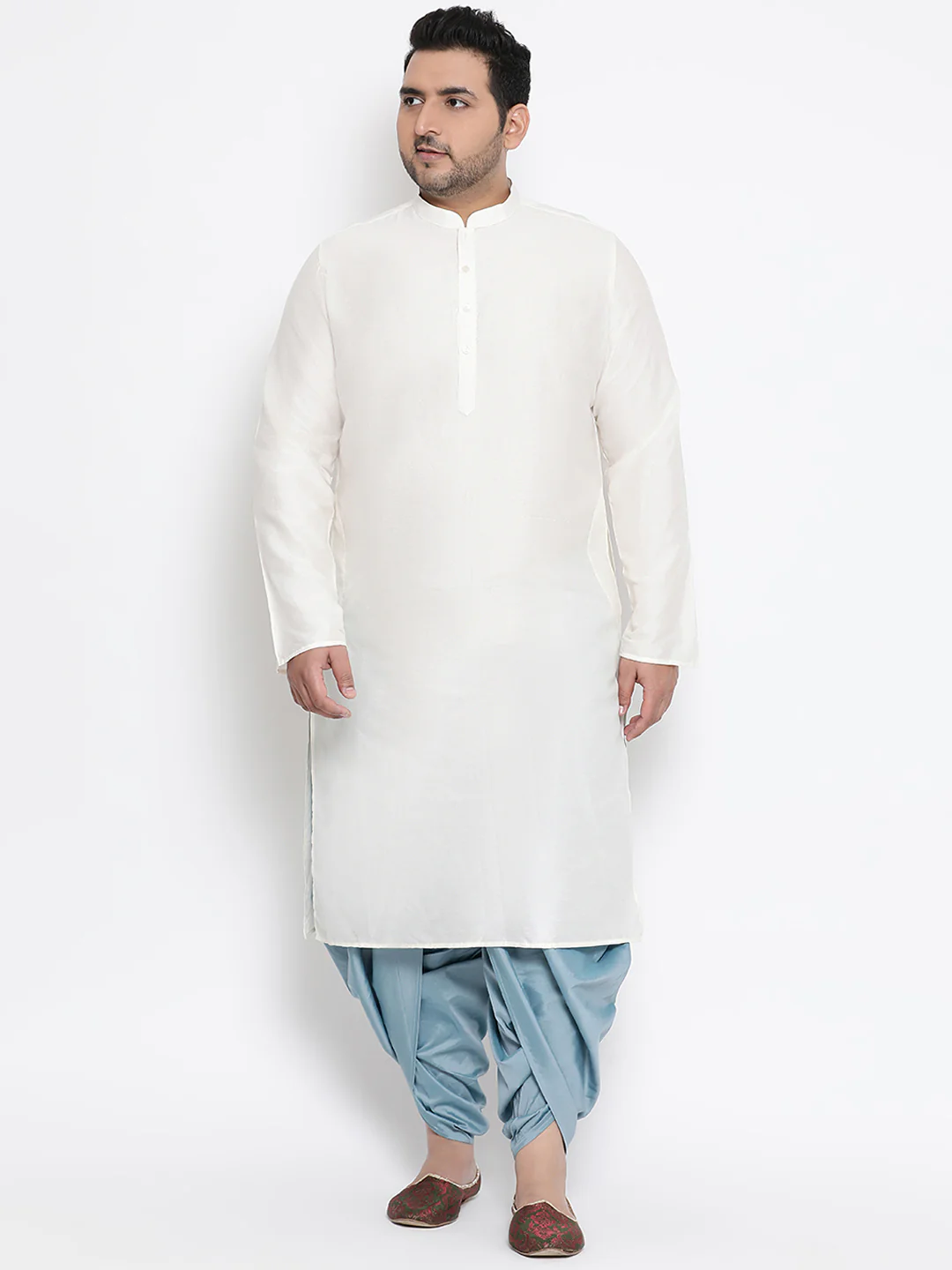 Kisah Men's Blue Indowestern Set With Dhoti - Image 6