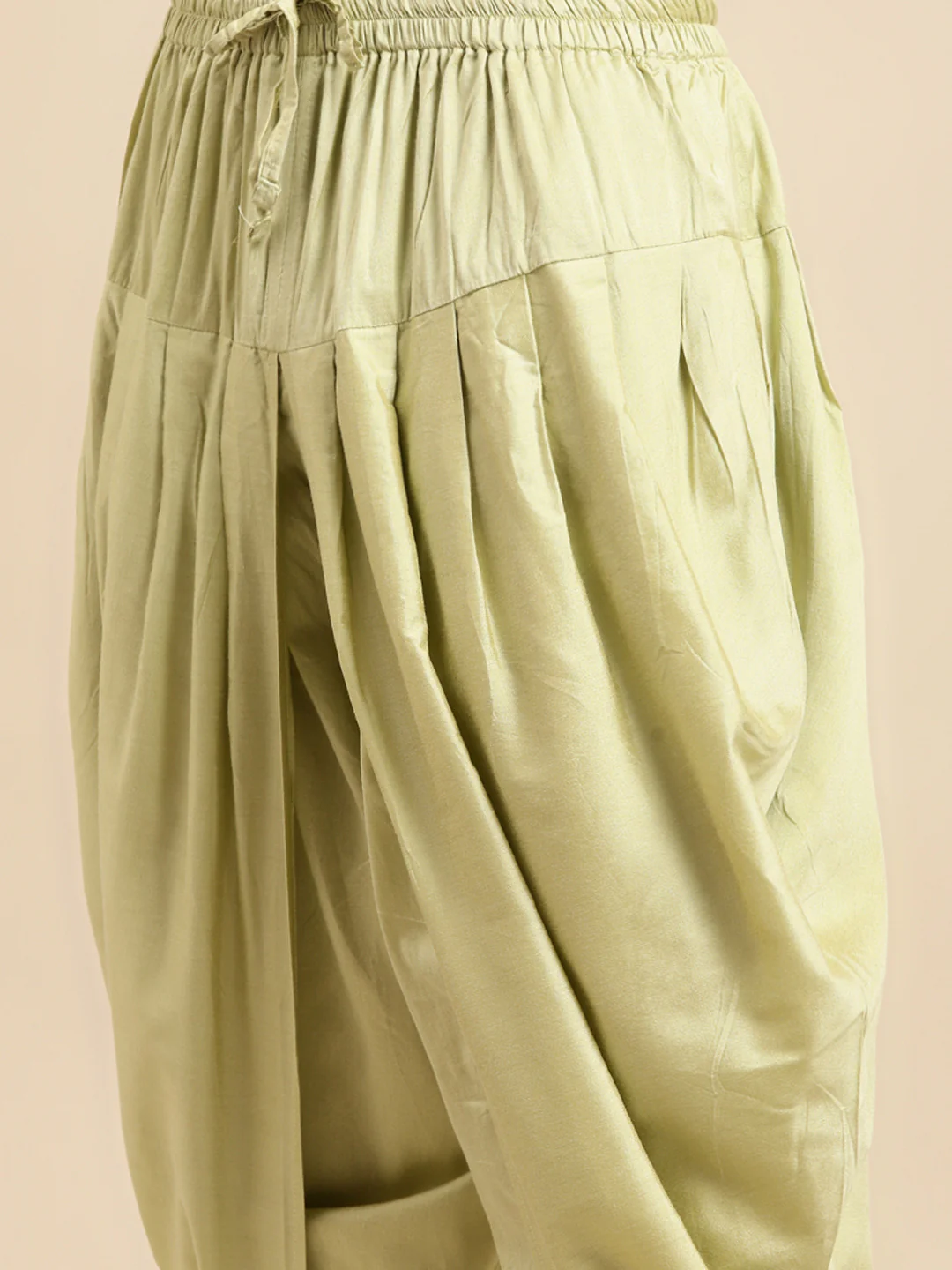 Men Green kurta jacket dhoti set - Image 6