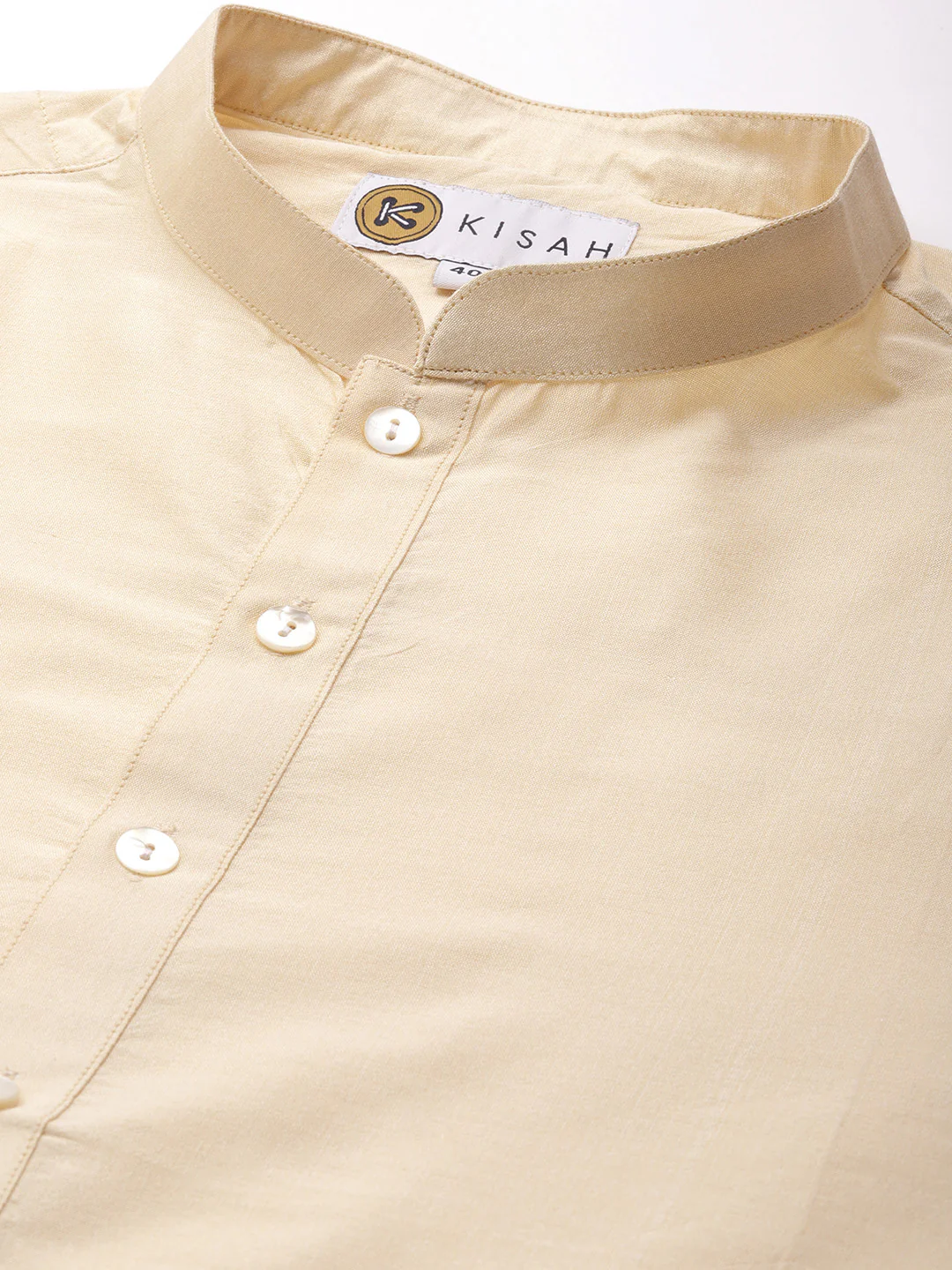 Kisah Men Yellow Color Kurta Jacket Set - Image 4