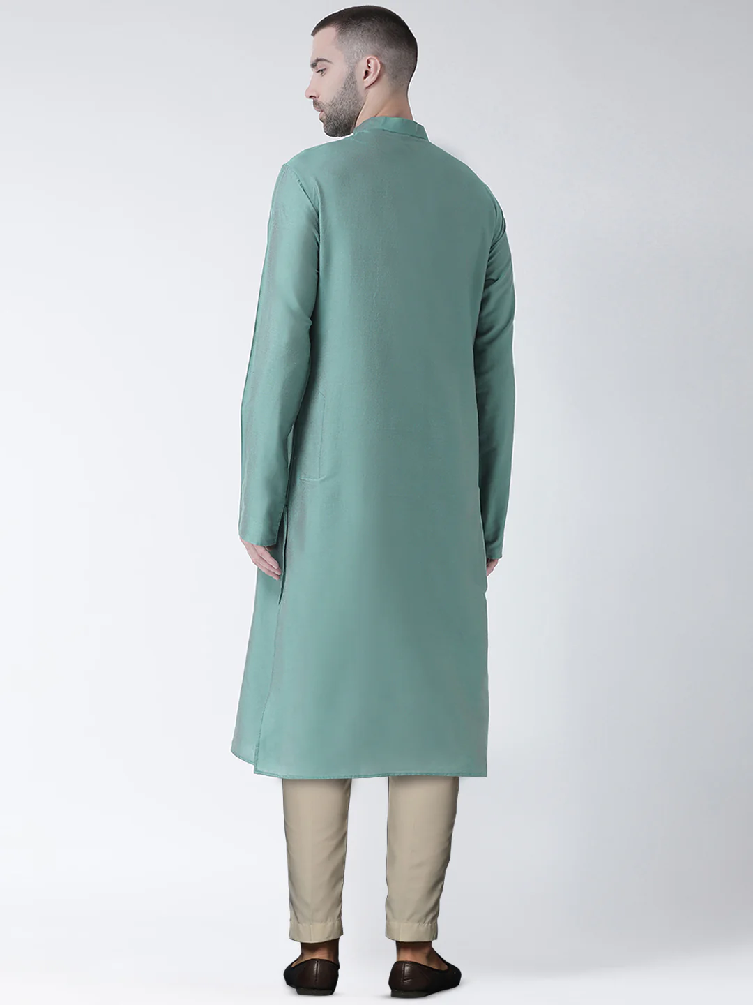 Kisah Men's Green Kurta Trousers Set - Image 3