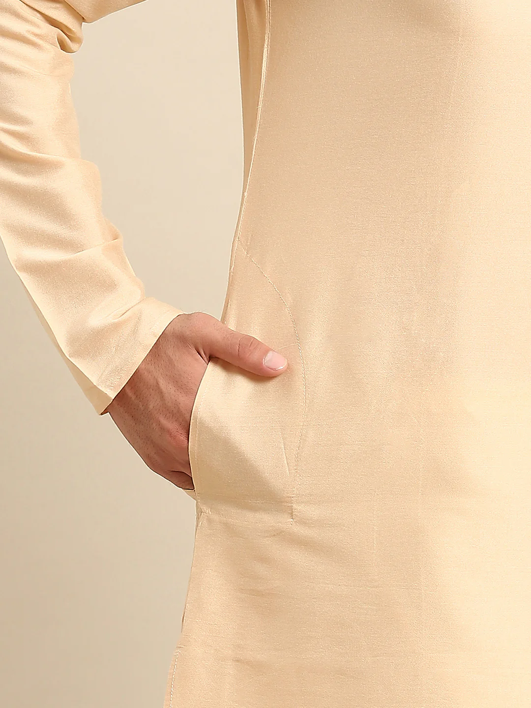 Kisah Men grey Kurta Jacket Set - Image 3