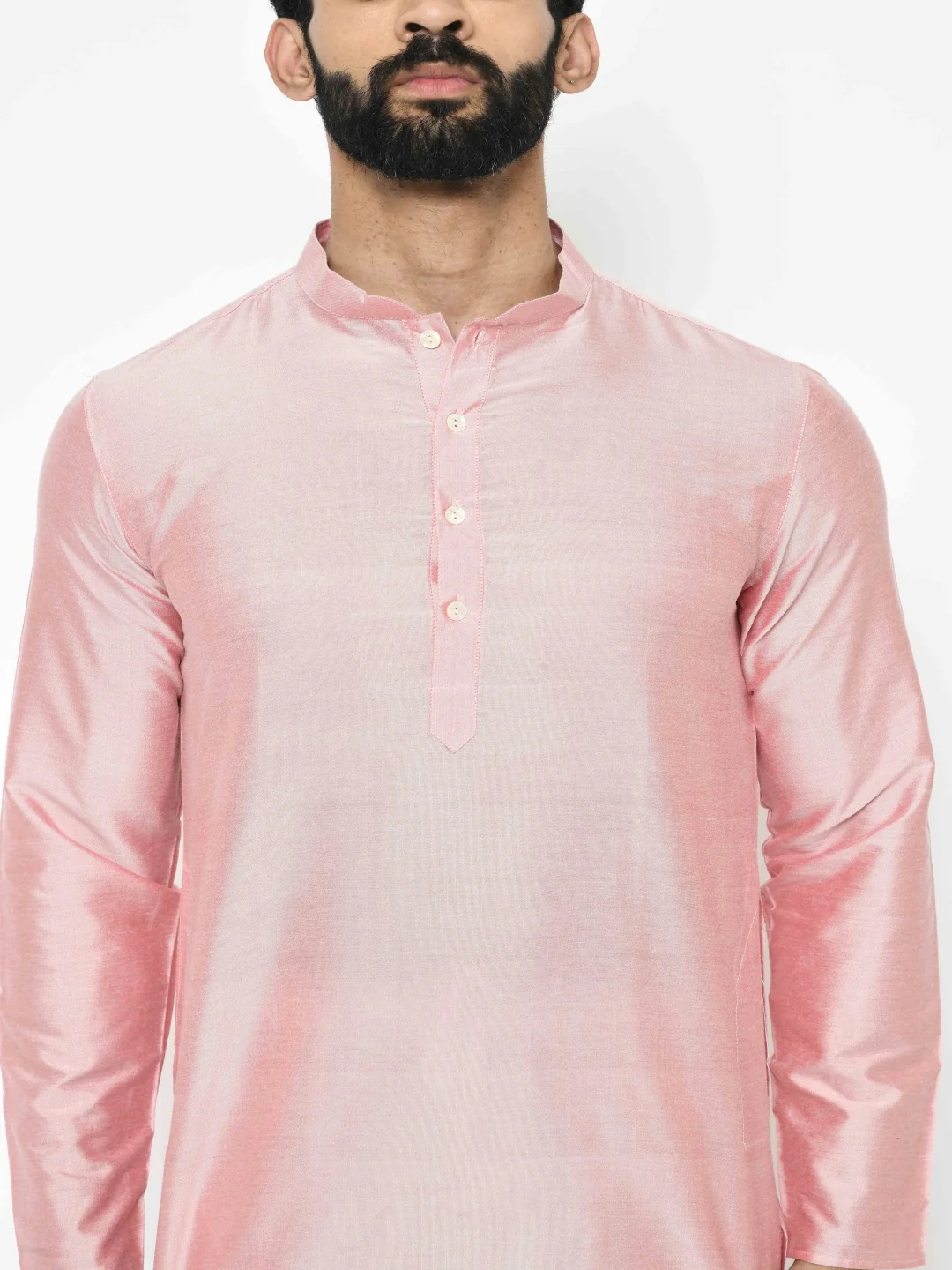 Men's Light Pink Kurta - Image 5