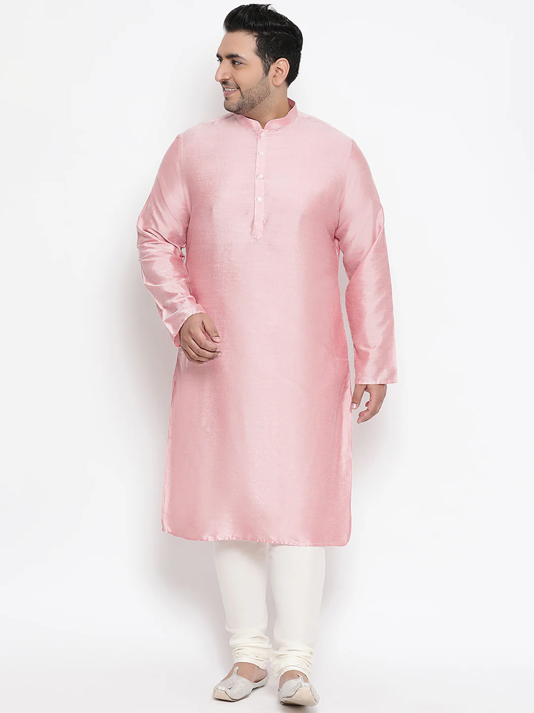 Men's Green Kurta Churidar Jacket Set - Image 6