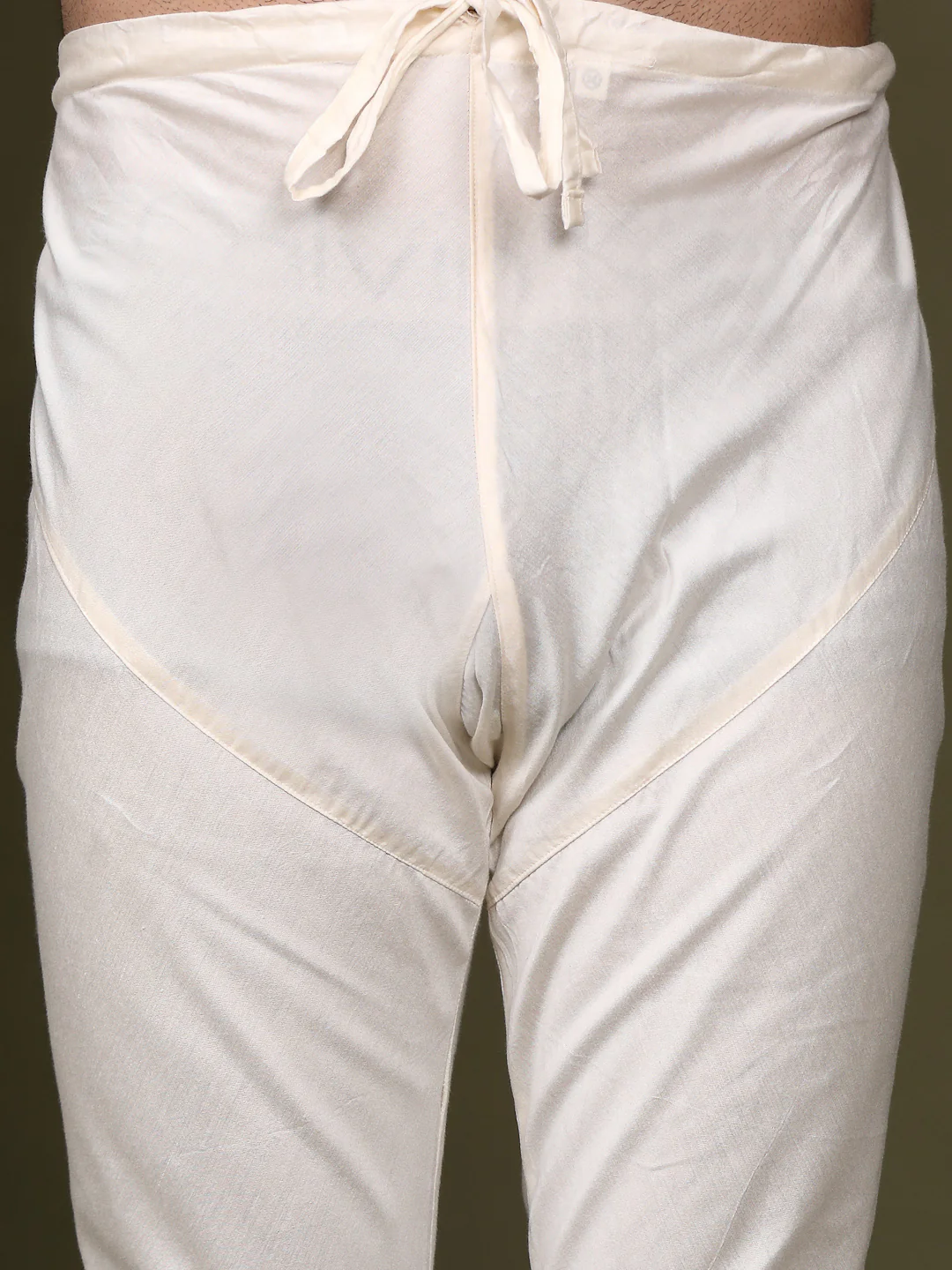 Men White Kurta Jacket Set - Image 7