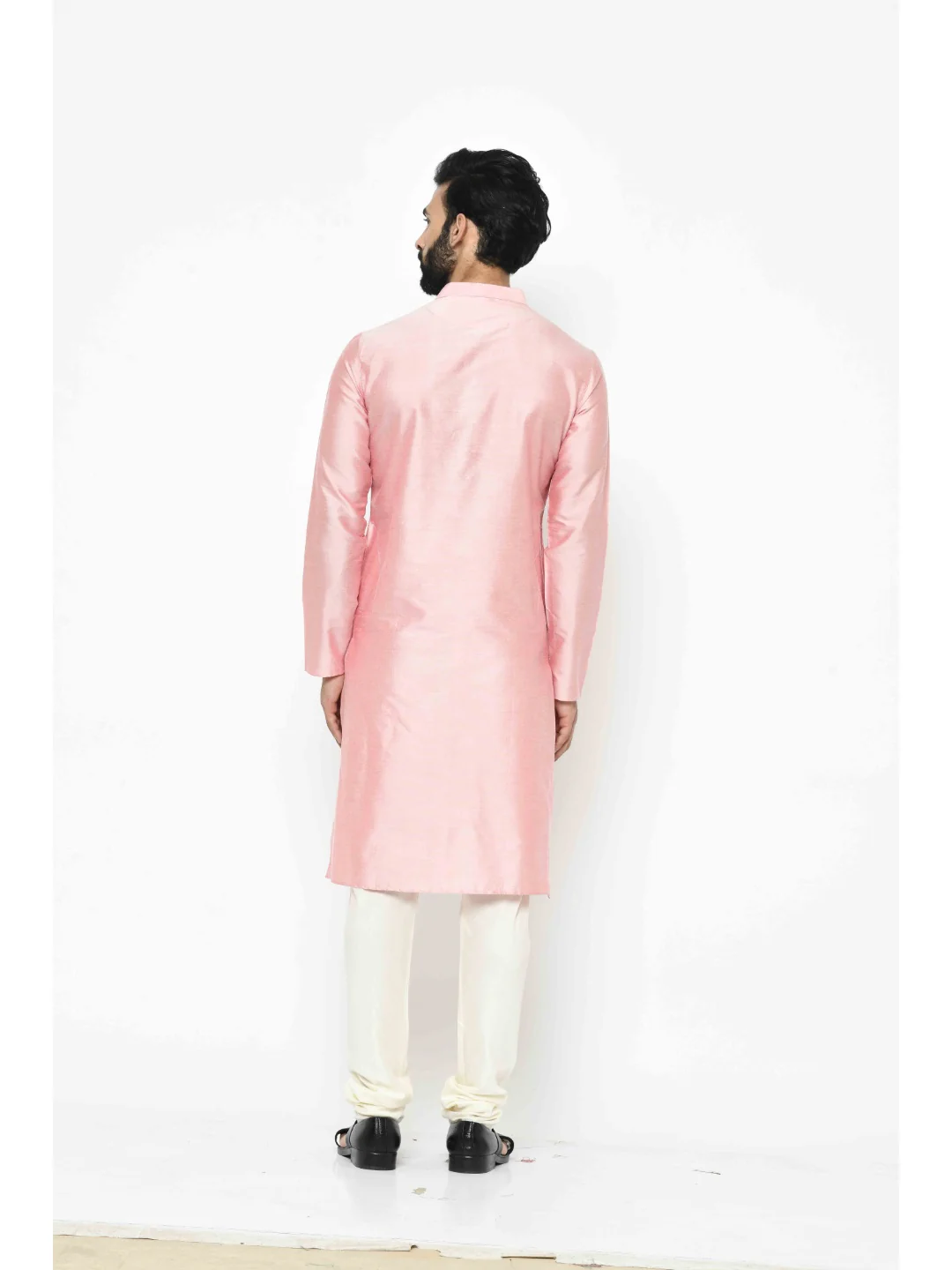 Men's Light Peach Kurta Churidar Set - Image 4