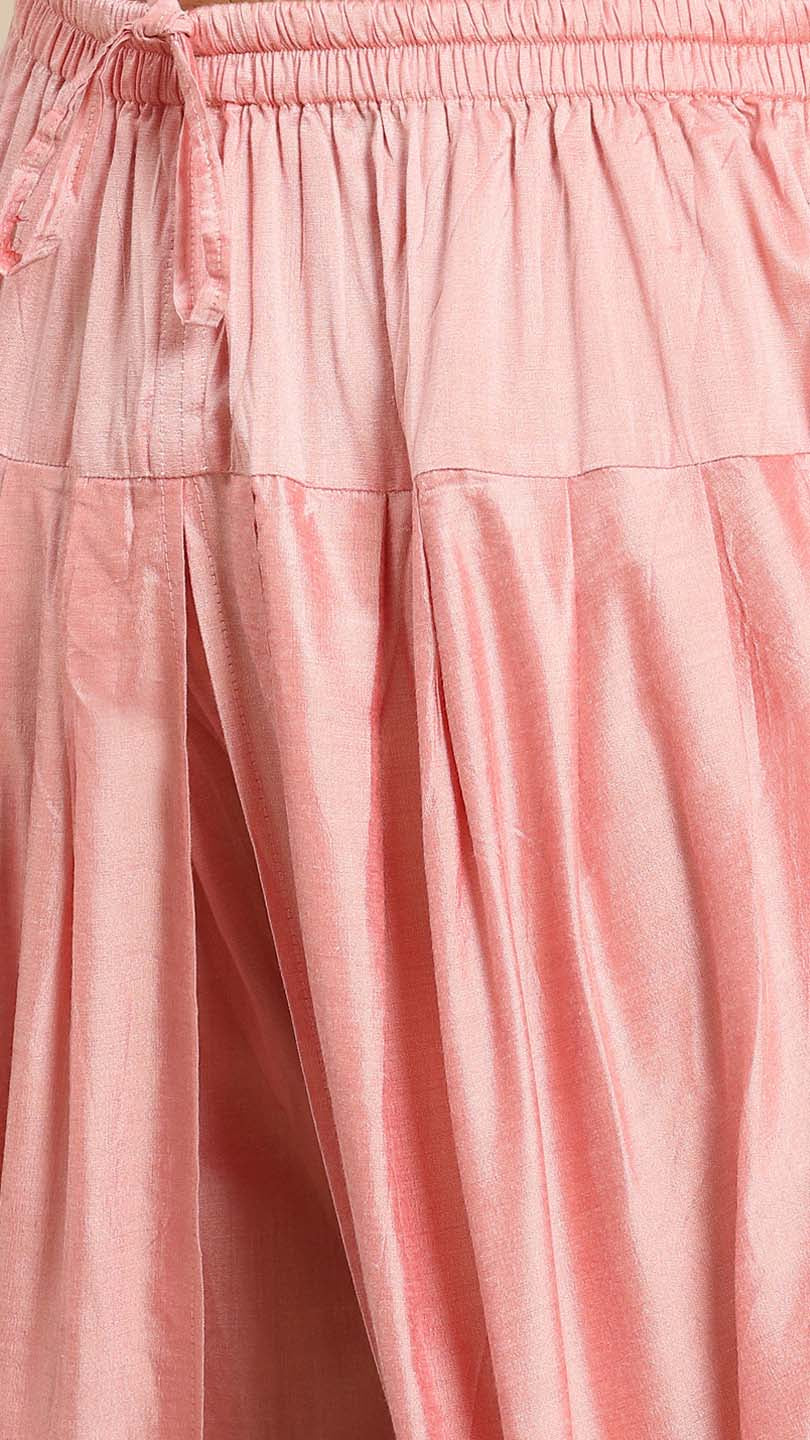 Pink Kurta Dhoti Dupatta Set - Image 3