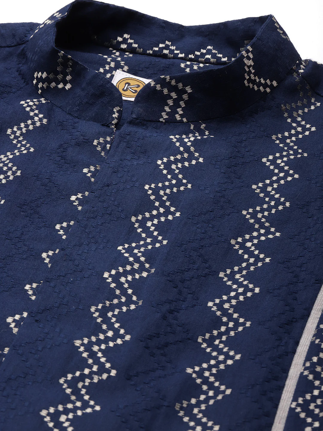 Kisah Men Navy blue Color Kurta Jacket Set - Image 8