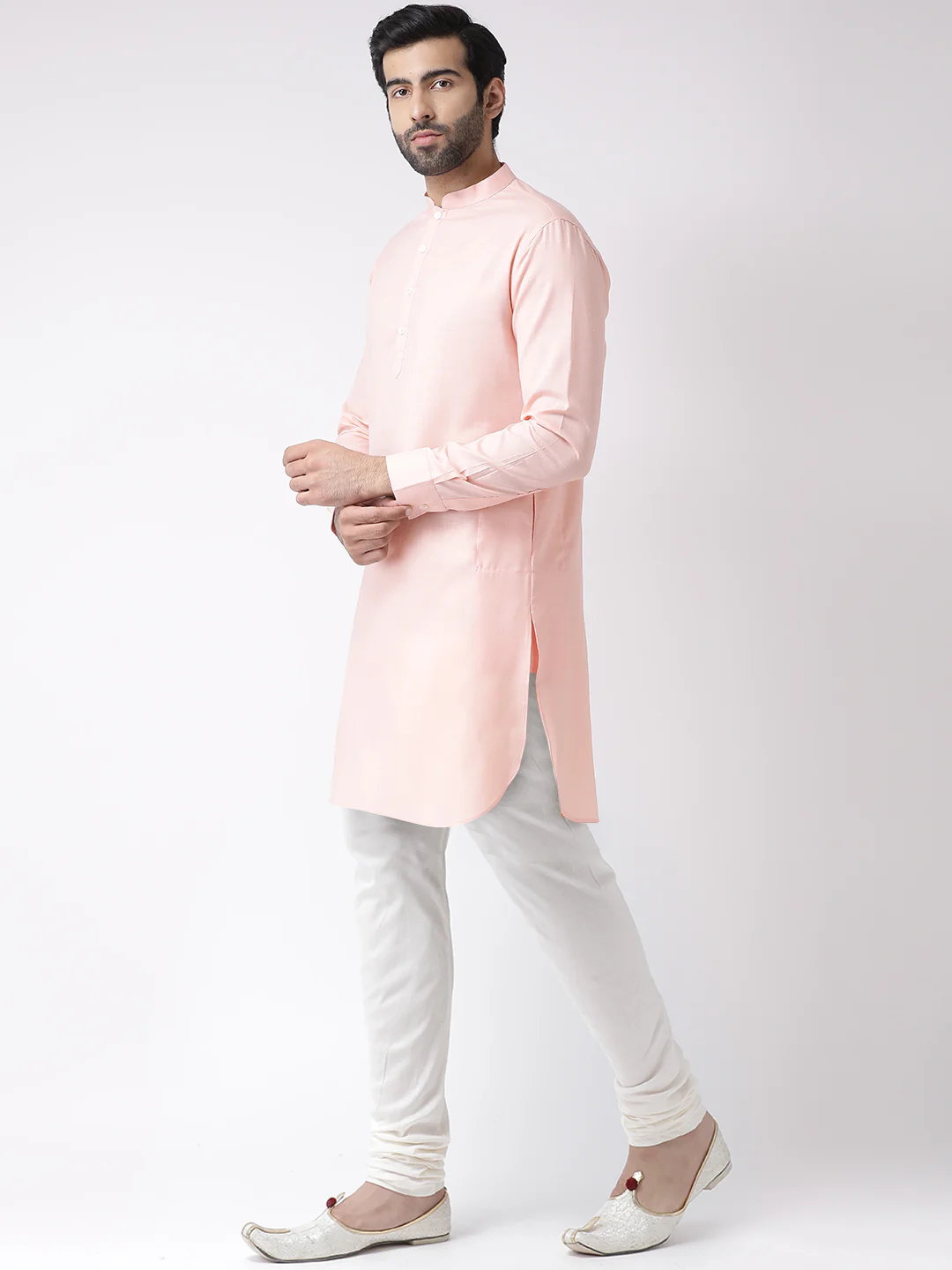 Men's Light Pink Kurta - Image 3