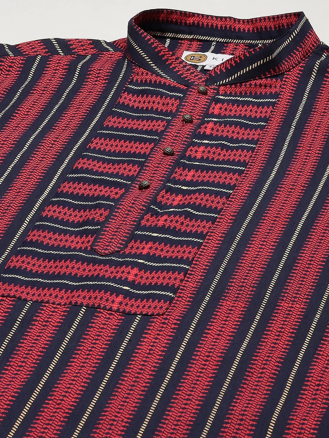 Kisah Men Red Kurta Set - Image 4