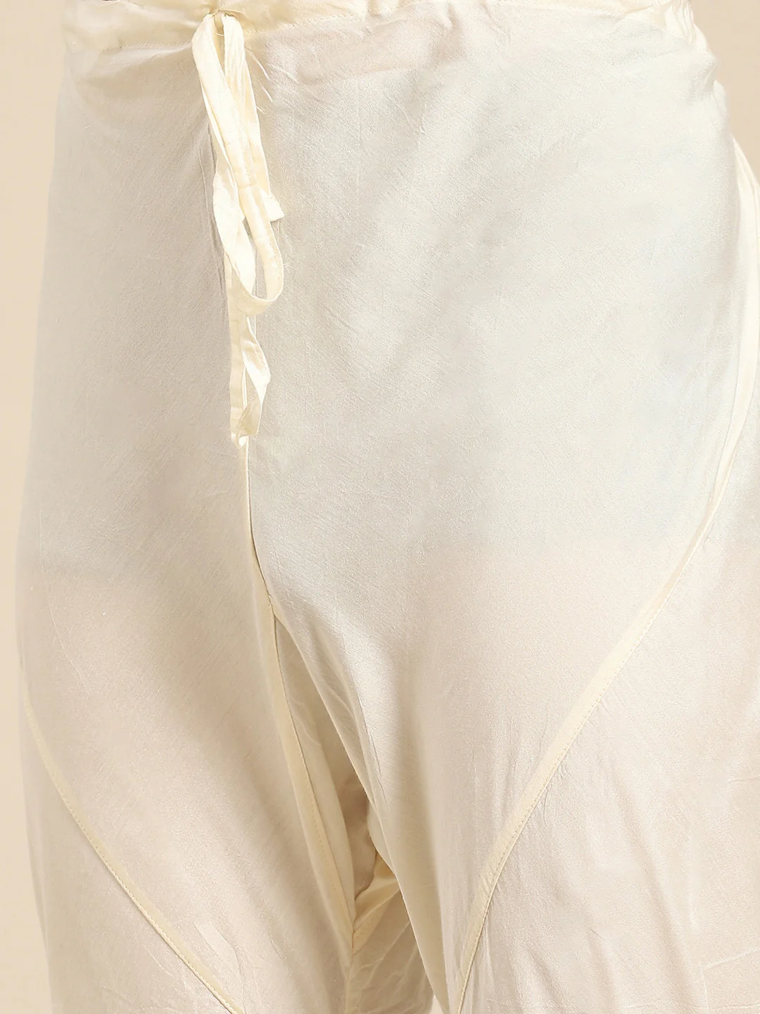 Light Blue Kurta Cream Churidar Set - Image 5
