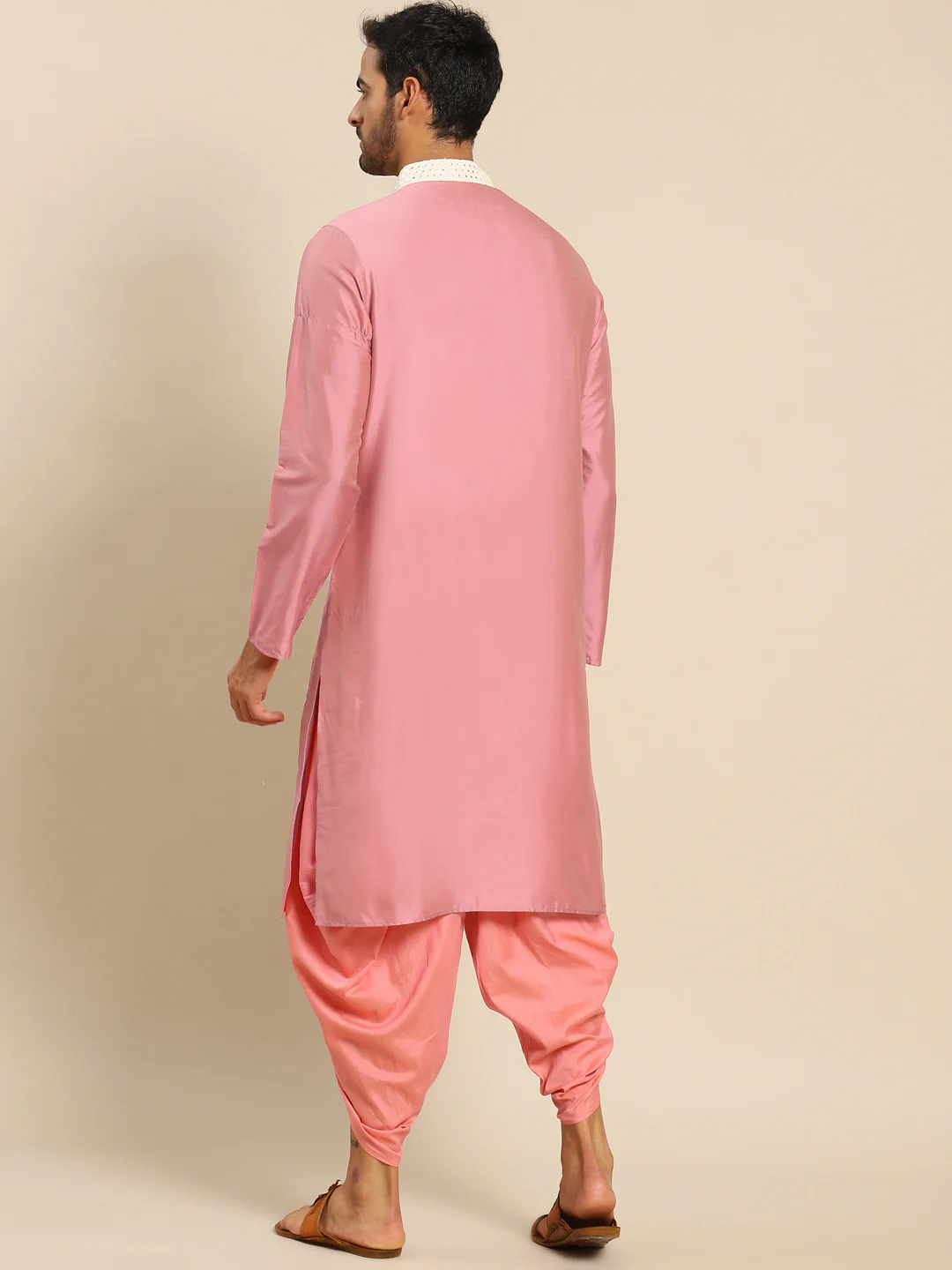 Kisah men pink kurta set - Image 4