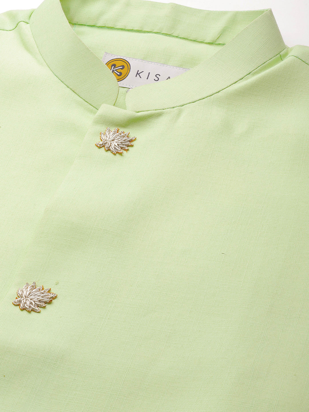 Kisah men Green kurta jacket set - Image 4