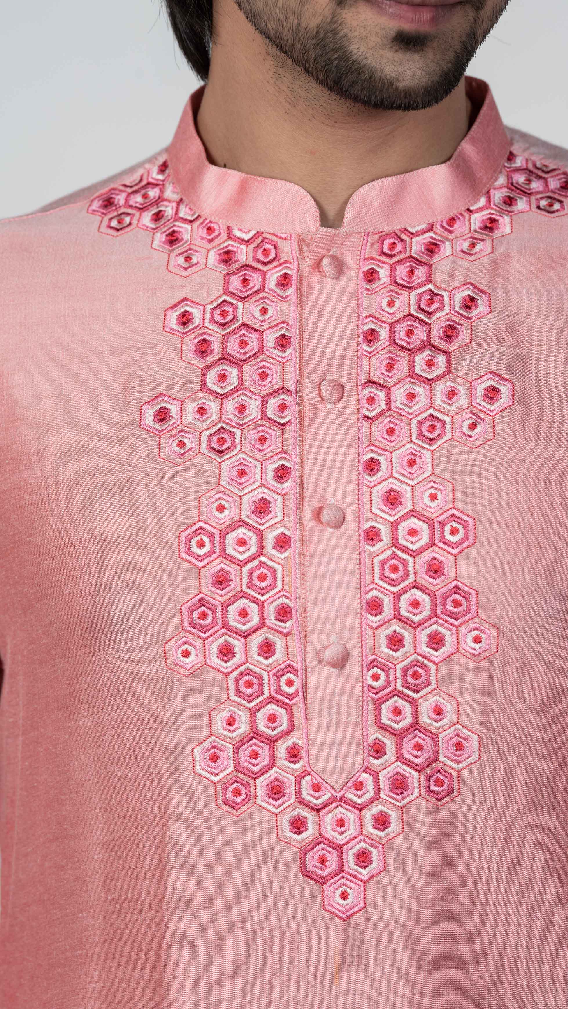Kisah Men Pink Kurta Set - Image 7