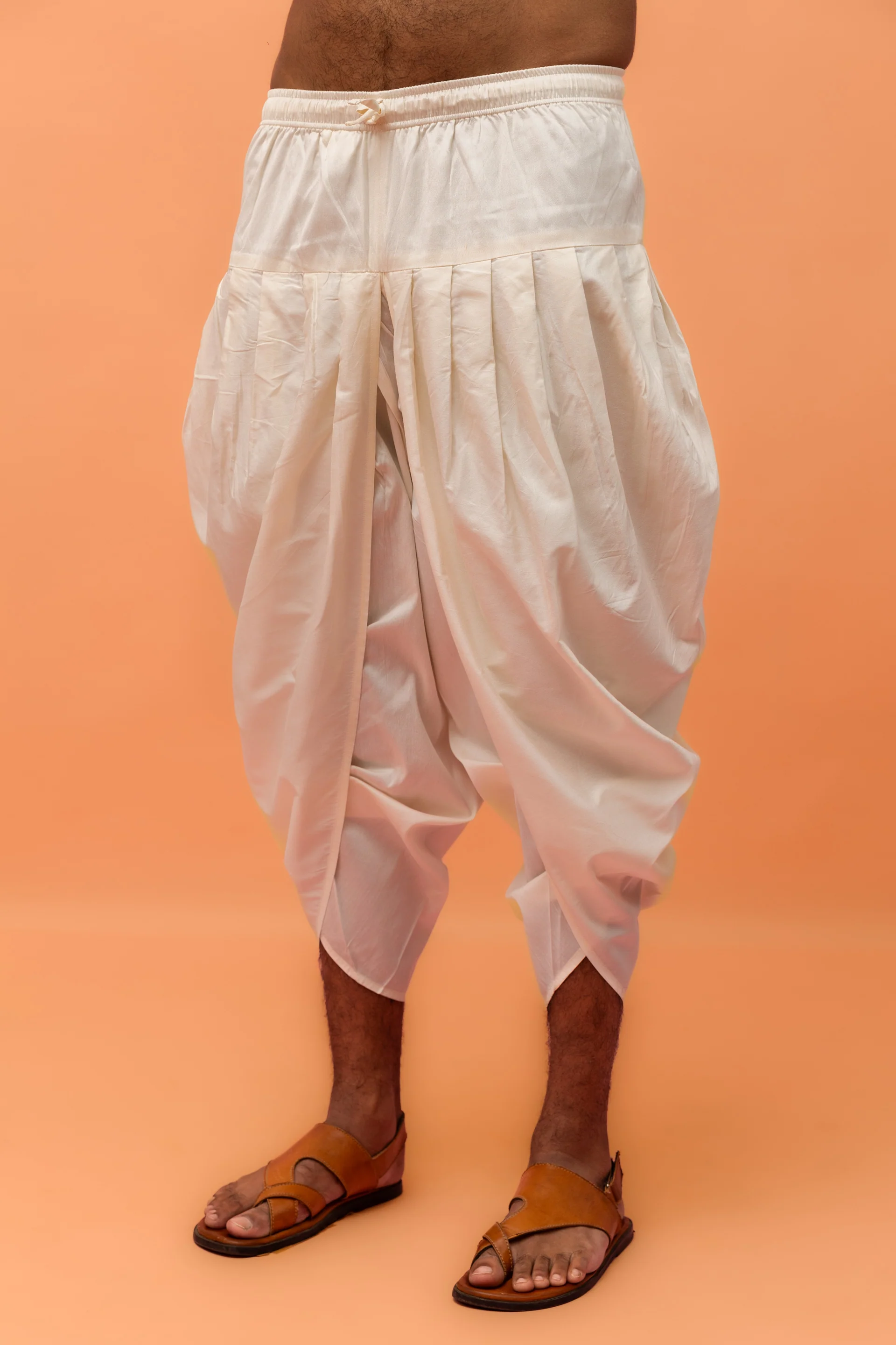 Maroon Printed Cotton Kurta Dhoti Set - Image 6