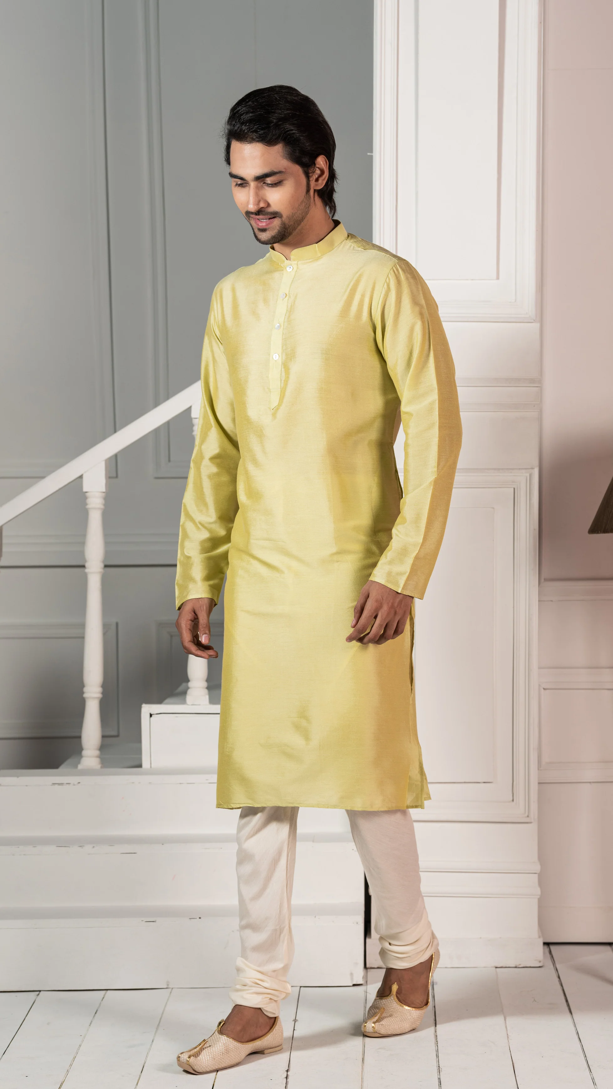Kisah Men Green Kurta Set - Image 5