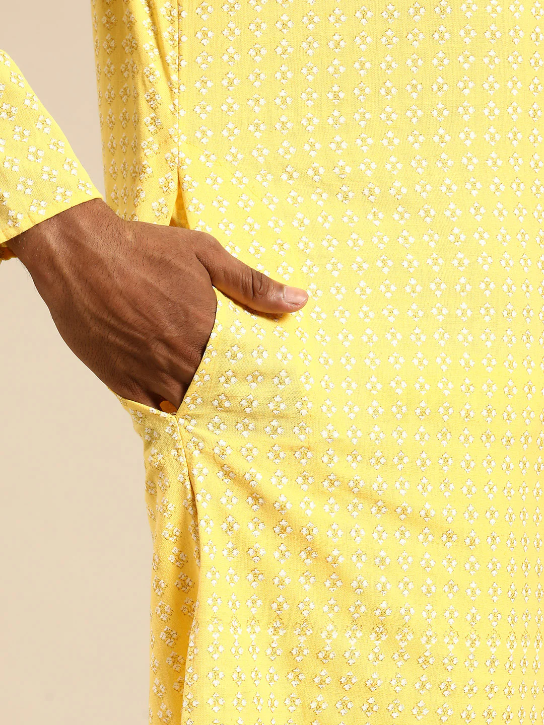 Kisah Men Yellow Kurta Set - Image 6